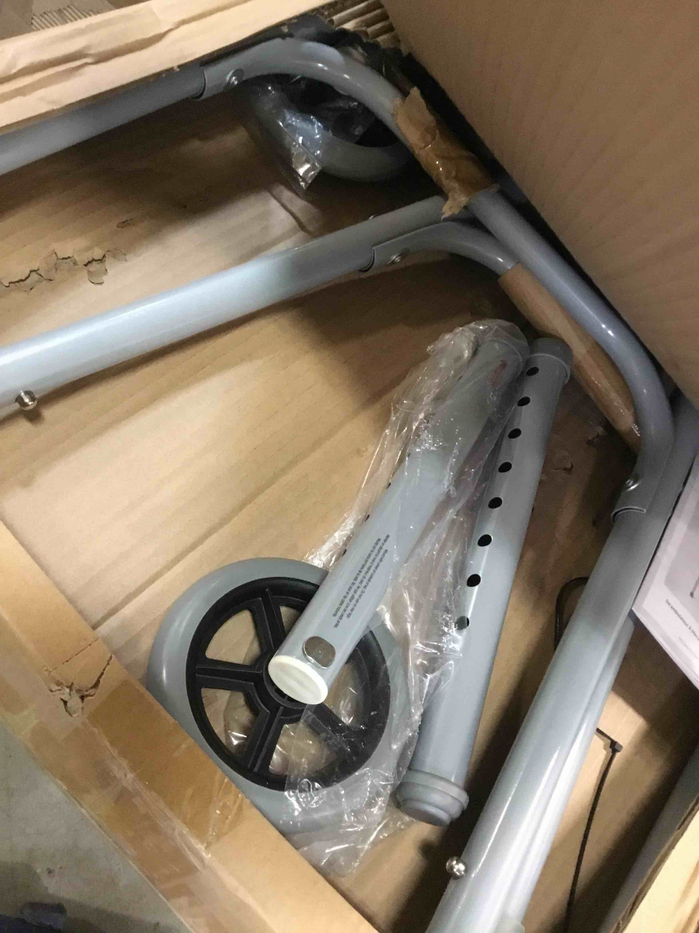 Medline Lightweight Folding Walkers for Seniors, Adults with 5” Wheels