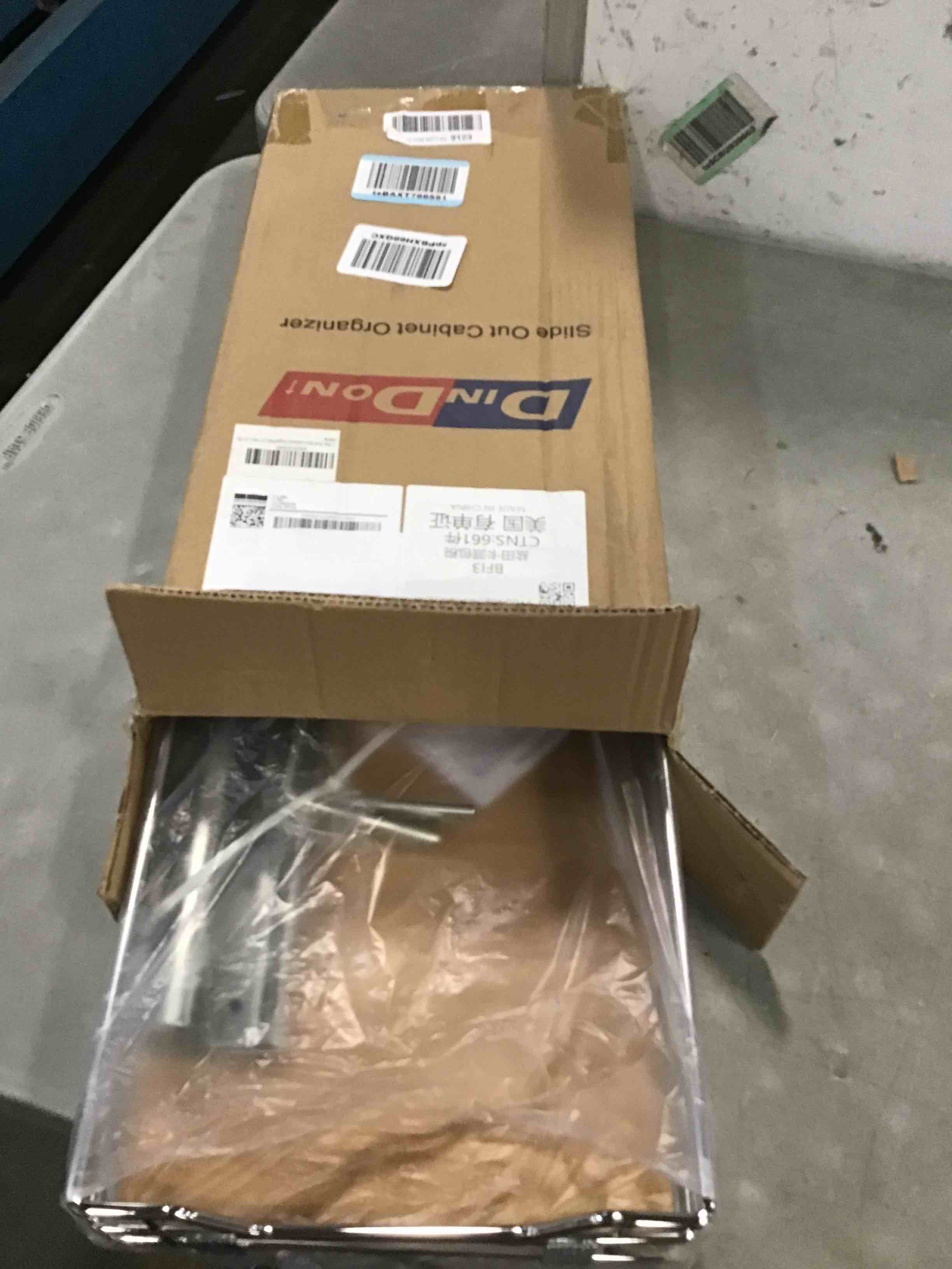 DINDON 1 Tier Pull Out Wood Shelf (11" W x 21" D) Single Tier Slide Out