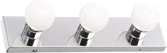 Design House 500850 3 Light Vanity Light, Polished Chrome Polished Chrome 3-Light