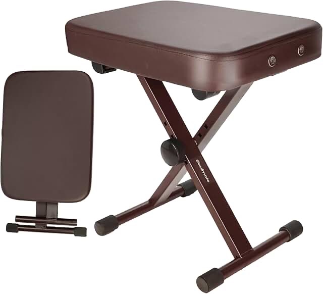 TENTOTEN Piano Bench Portable Piano Stool, Keyboard Bench Adjustable