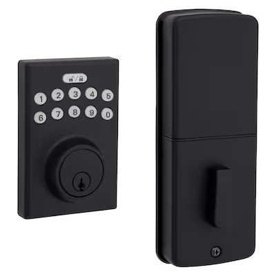 RELIABILT Bragg Matte Black Electronic Deadbolt with Keypad