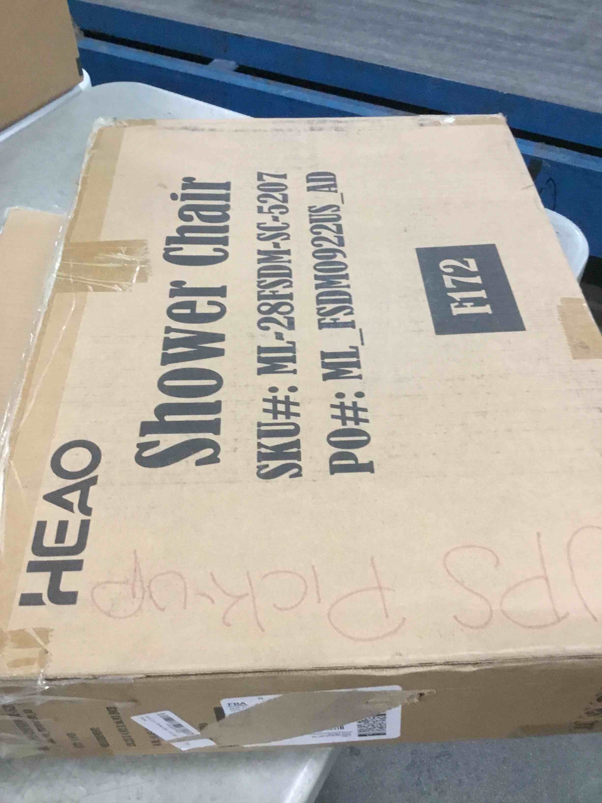 HEAO 3 in 1 Shower Chair with Arms and Back, Adjustable Toilet Safety