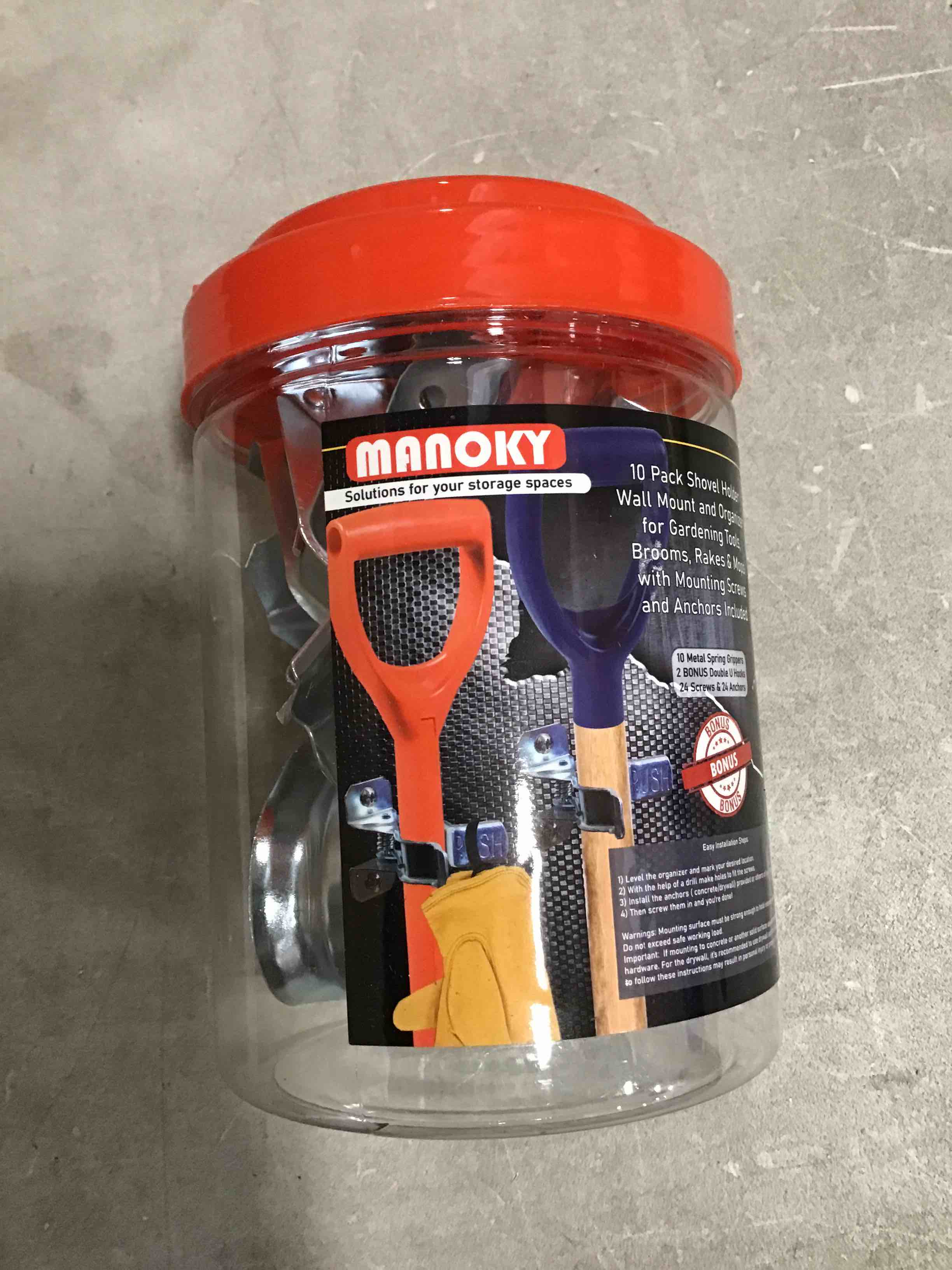 Broom Holder Wall Mount 12 Pack Tool Hangers Garage Wall Hanging