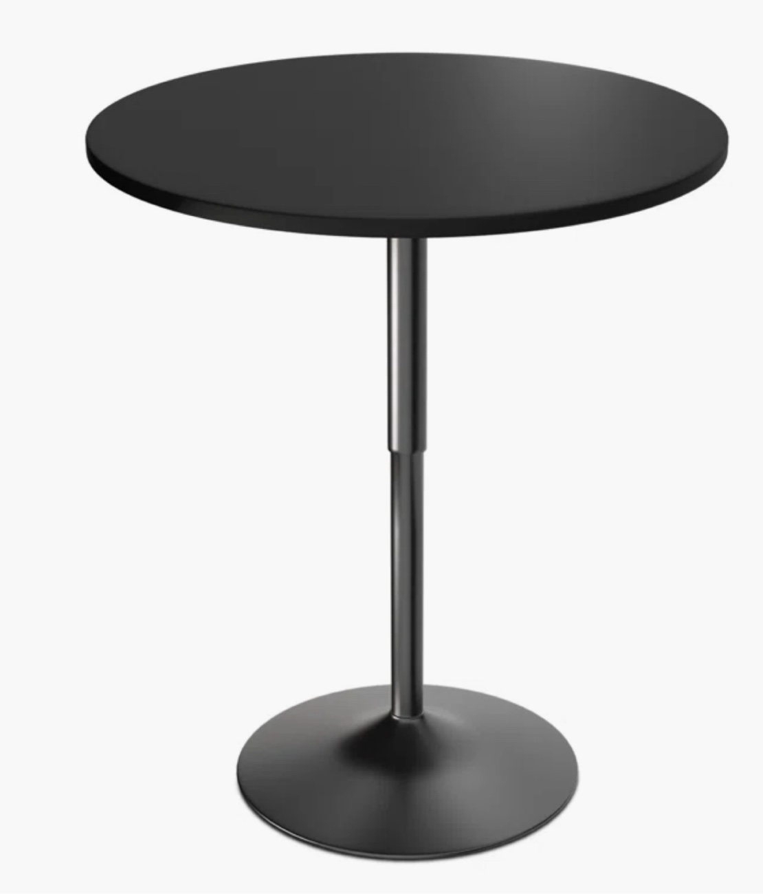 Round Pub Dining Table Height Adjustable With Wooden Tabletop Home Bar