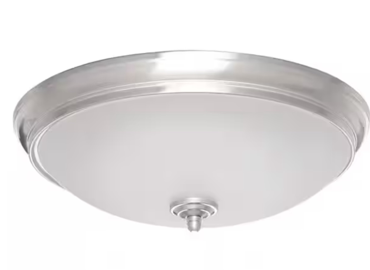 Clifton 11 in. Brushed Nickel Selectable LED Flush Mount