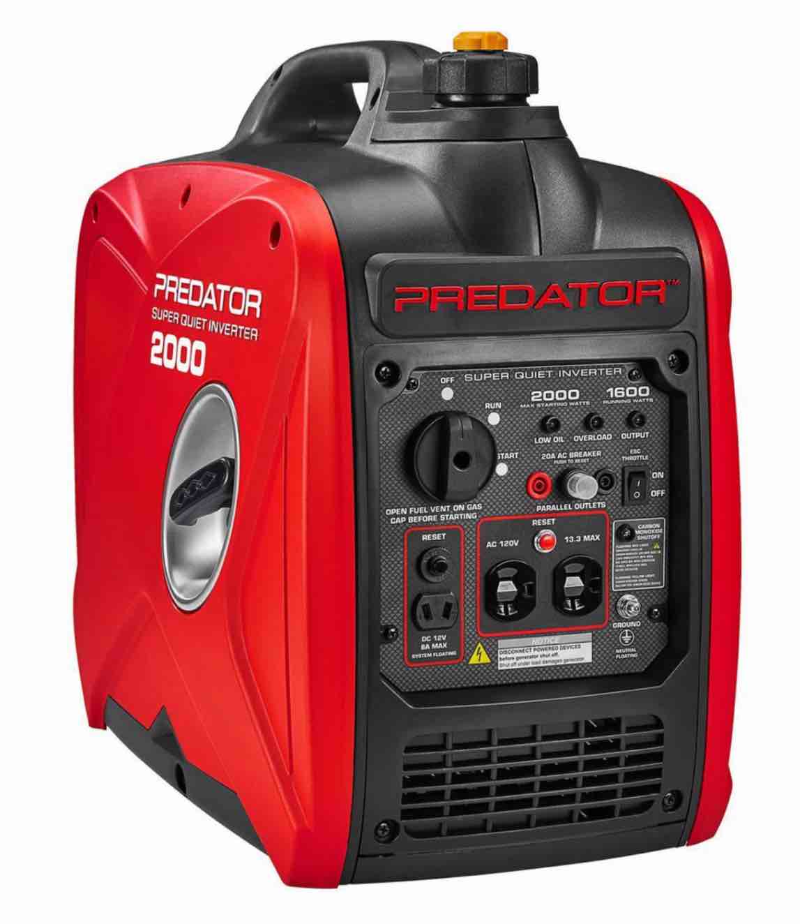 PREDATOR 2000 Watt SUPER QUIET Inverter Generator with CO SECURE Technology, EPA