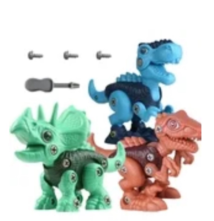 Bahar 3 Packs Take Apart Dinosaur Planet Toys for Kids Building Toy Set Engineering Play Kit STEM Learning Toys for Boys Girls Age 3-9Year Old for Kids