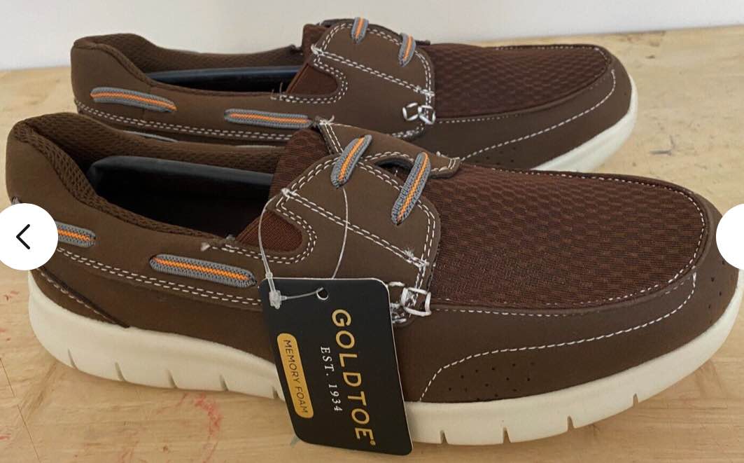 case of pack 12 Gold Toe Men's Style 418 Slip On Brown Memory Foam Loafers Shoes Size 11.5