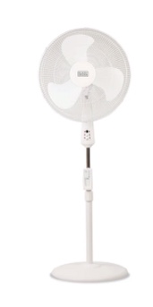 BLACK+DECKER 3-Speed 65-Watt 18-In. Oscillating Stand Fan with Remote, BFSR18W