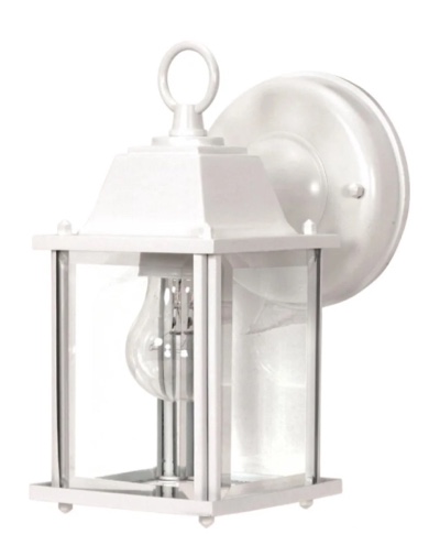 Portfolio 8.25-in H White Outdoor Wall Light