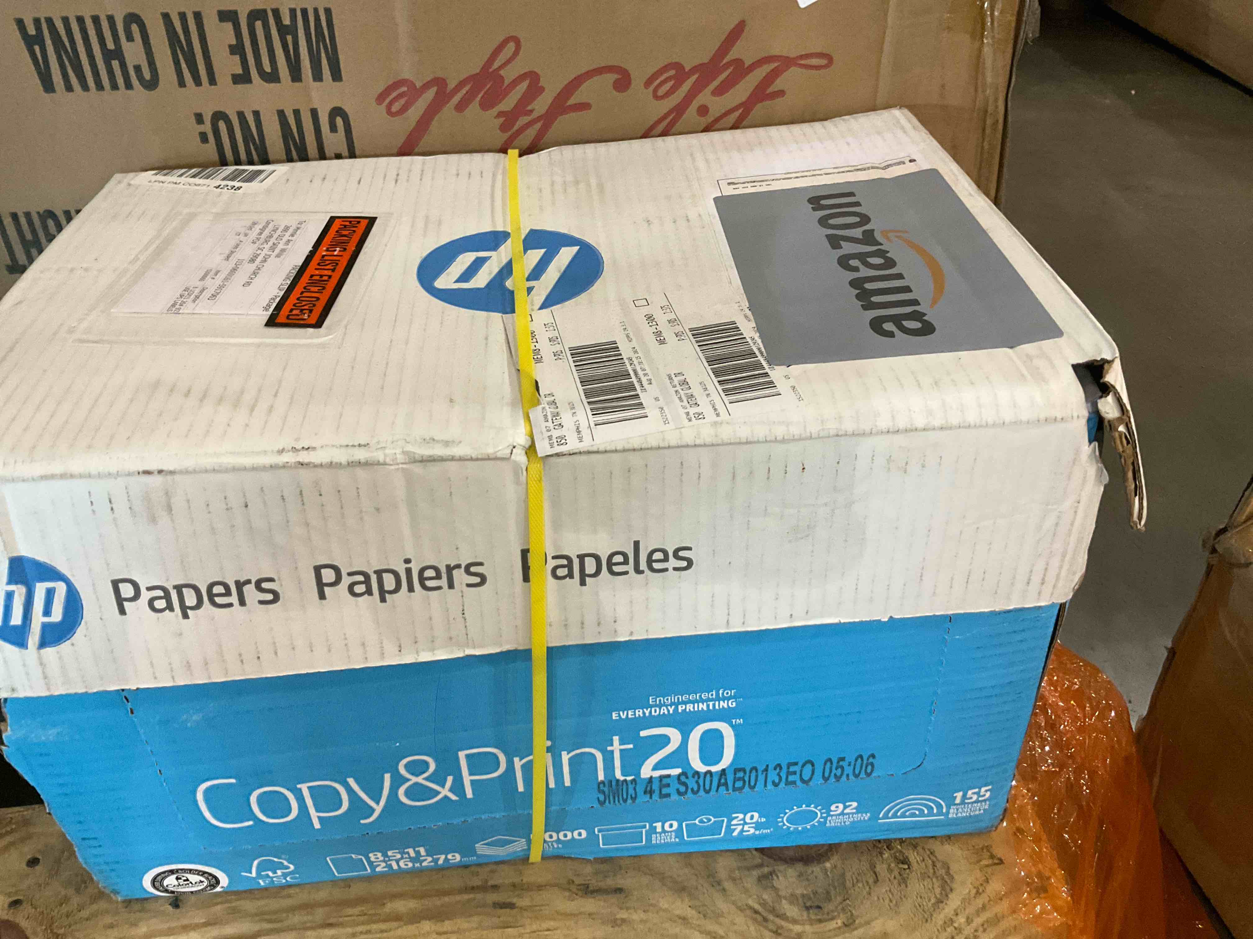 HP Printer Paper 8.5 x 11 Paper Copy &Print 20 lb 10 Ream Case