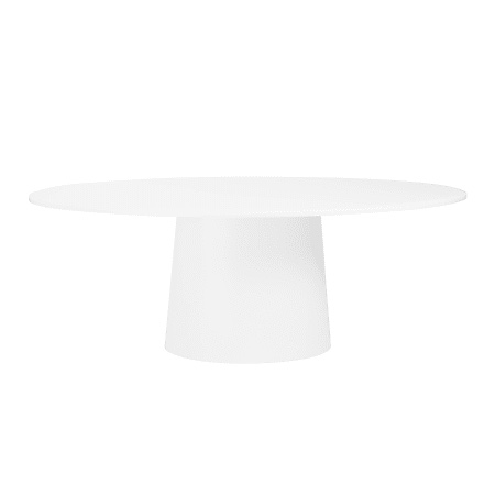 Eurostyle Deodat Oval Dining Table, 30"H x 78-1/2"W x 43-1/2"D, Matte White, base only 