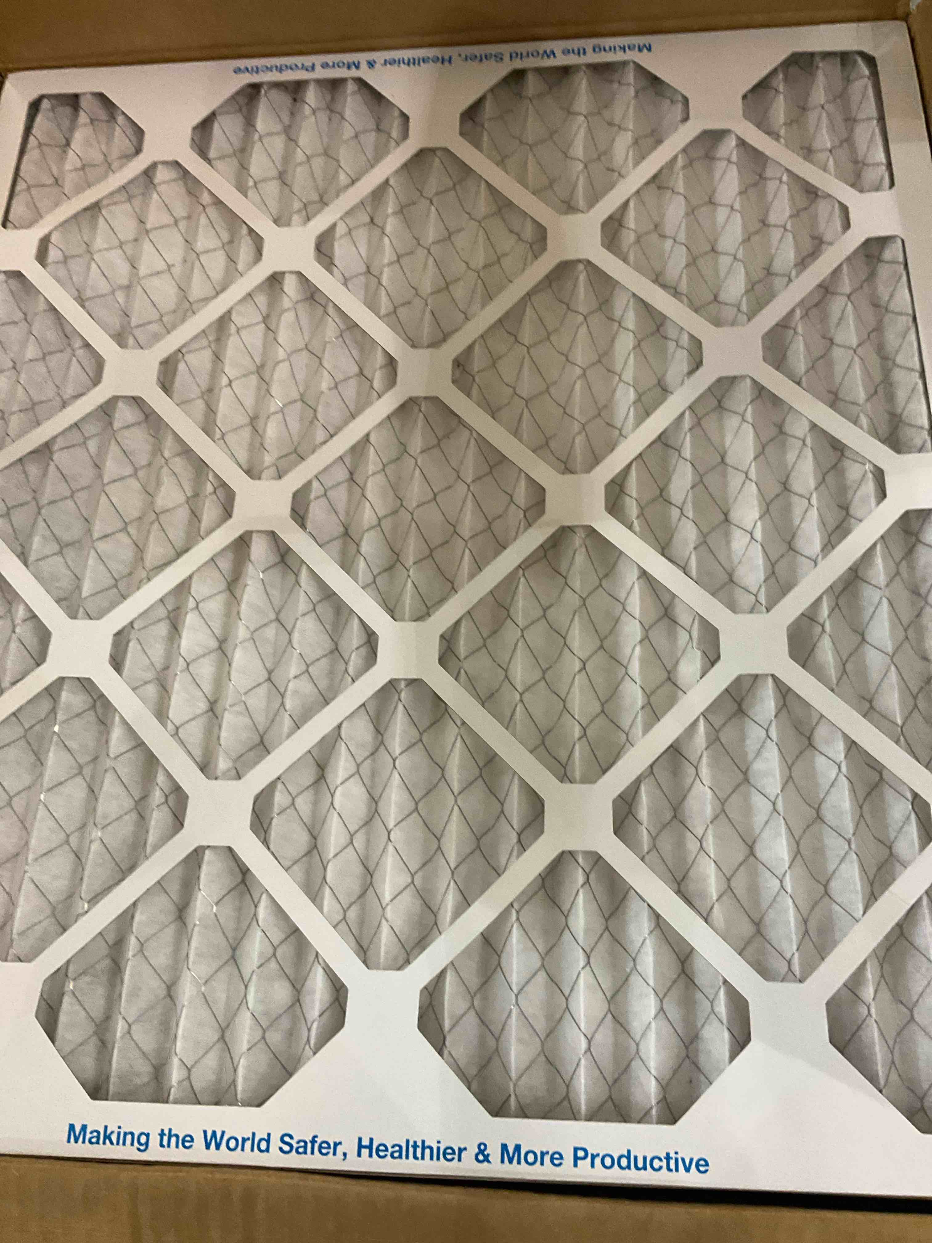 Aerostar 19 7/8 x 21 1/2 x 1 MERV 6 Pleated Air Filter, AC Furnace Air