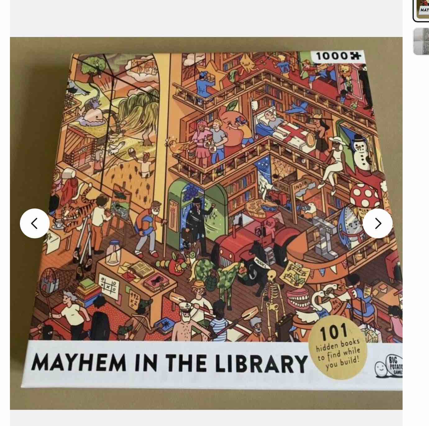 Mayhem in the Library: 1000 Piece Jigsaw Puzzle with 101 Hidden Book Titles