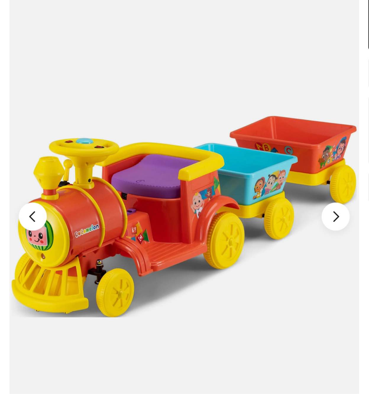 Cocomelon Choo Choo Train Ride-On Toy, 6-Volt