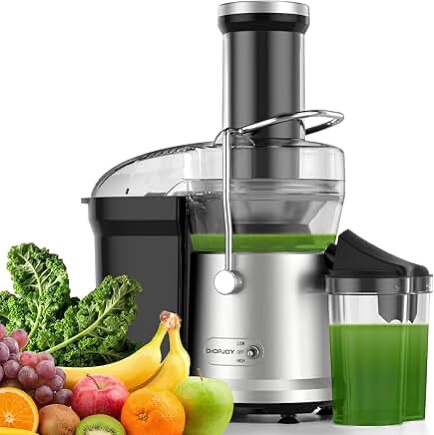 Juicer Machine, 1200W Juicer with 3" Feed Chute for Whole Fruits and Veg, Dual Speeds Centrifugal Juice Extractor, High Juice Yield, Full Copper Motor, Easy to Clean, BPA Free