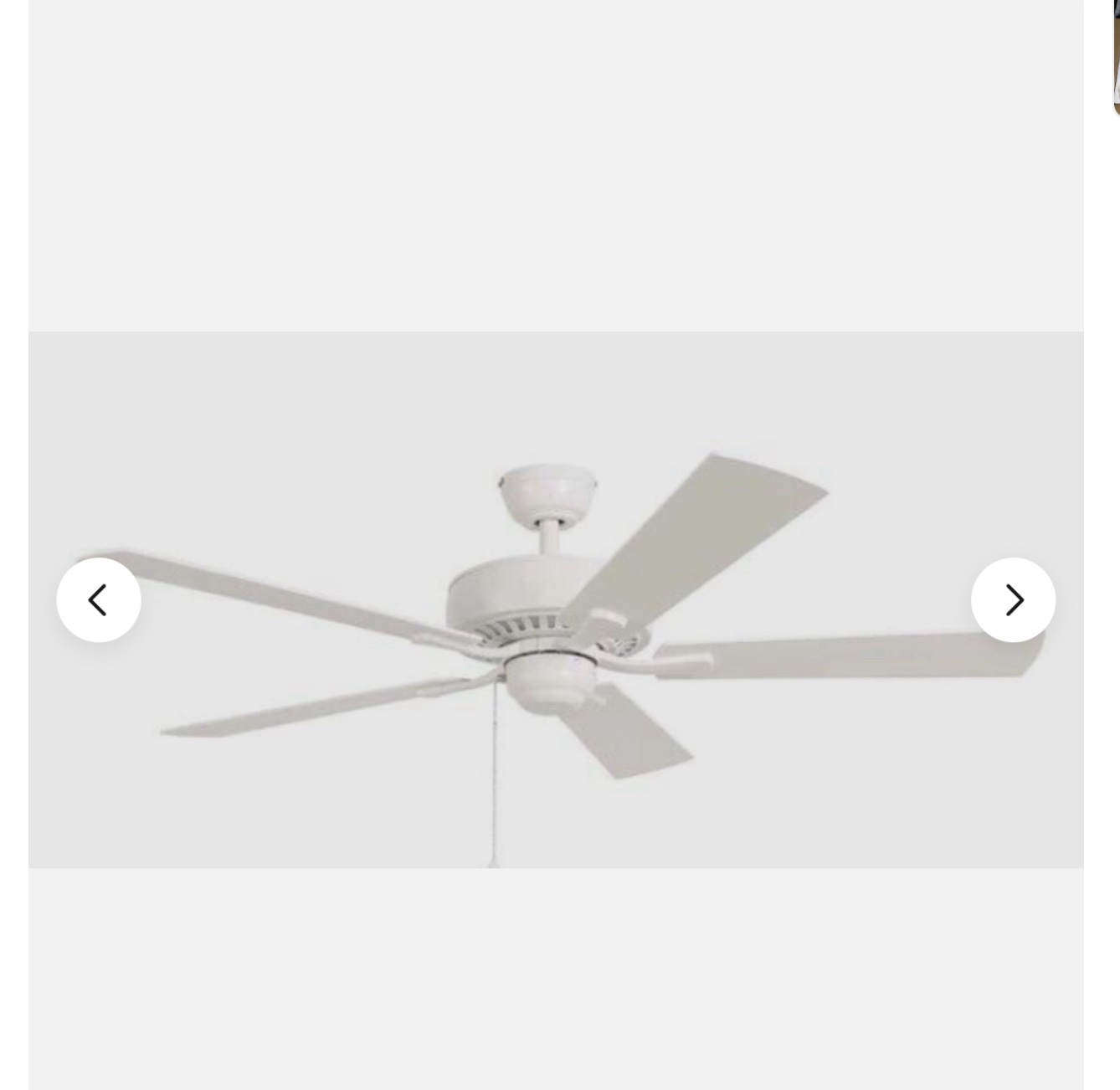 52-in White Indoor Downrod or Flush Mount Ceiling Fan