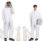 Professional Bee Suit for Men Women, Beekeeping Suit Beekeeper Suit with Glove &Ventilated Hood, Multi-Size Bee Outfit for Backyard and Bee Keeper
