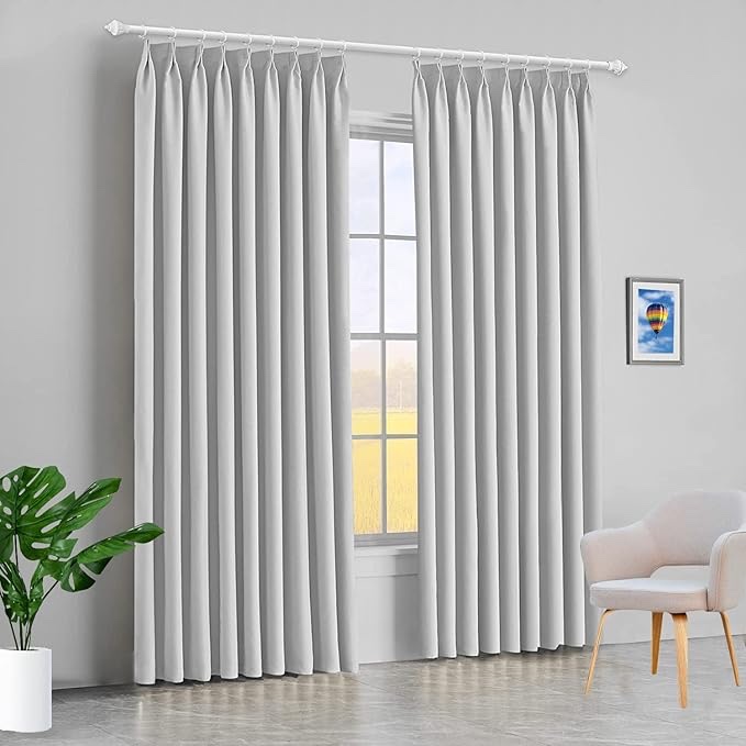 CURTAINS & DRAPES, 60 x 96 inches, Gray 