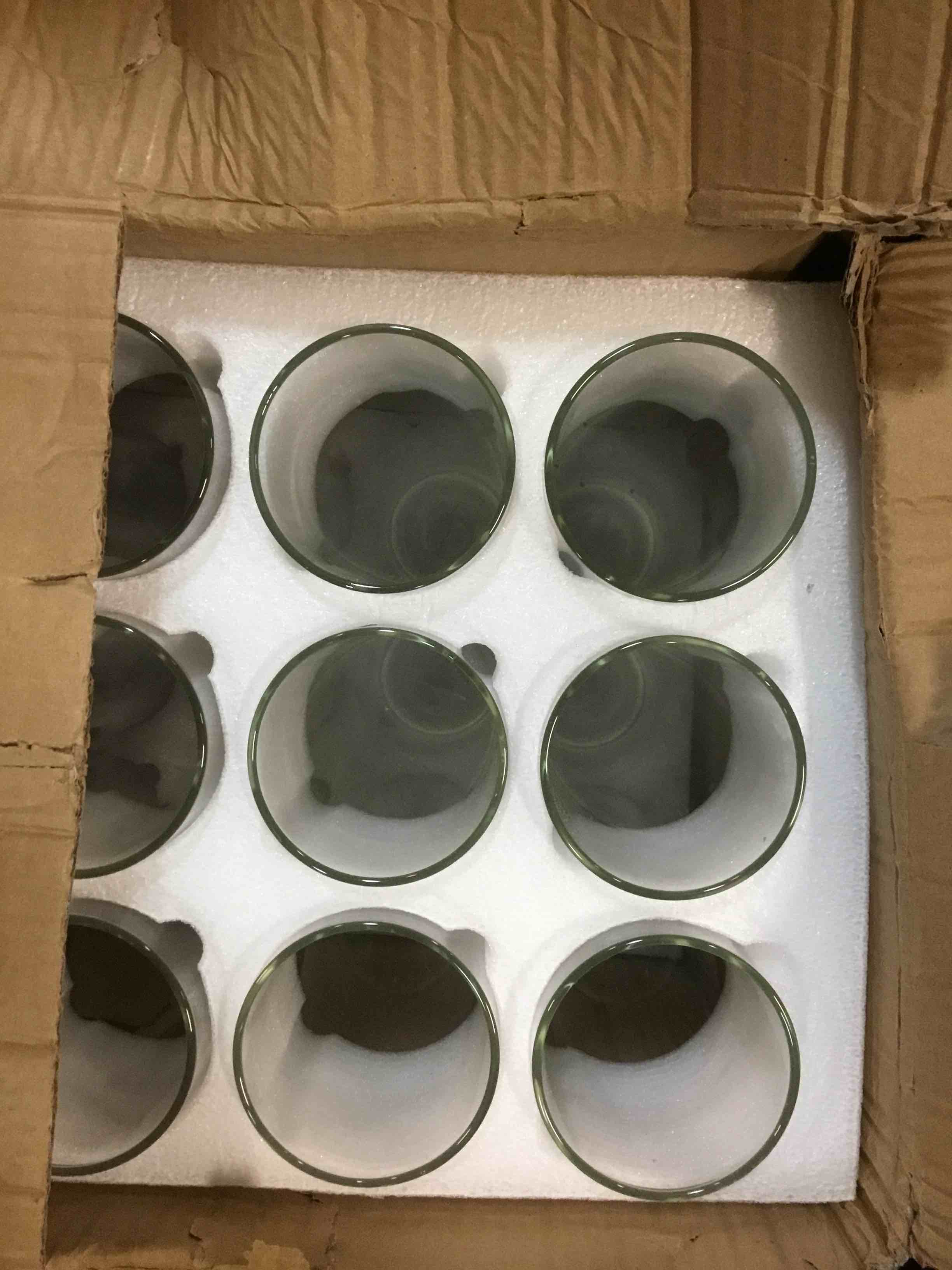 12 Pack Glass Clear Cylinder Vases Tall Floating Candle Holders