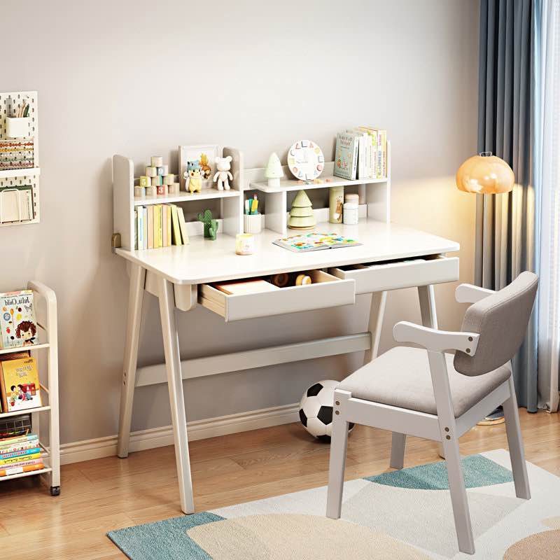 39.4" W Kids Writing Desk Learning Desk Set with Chair