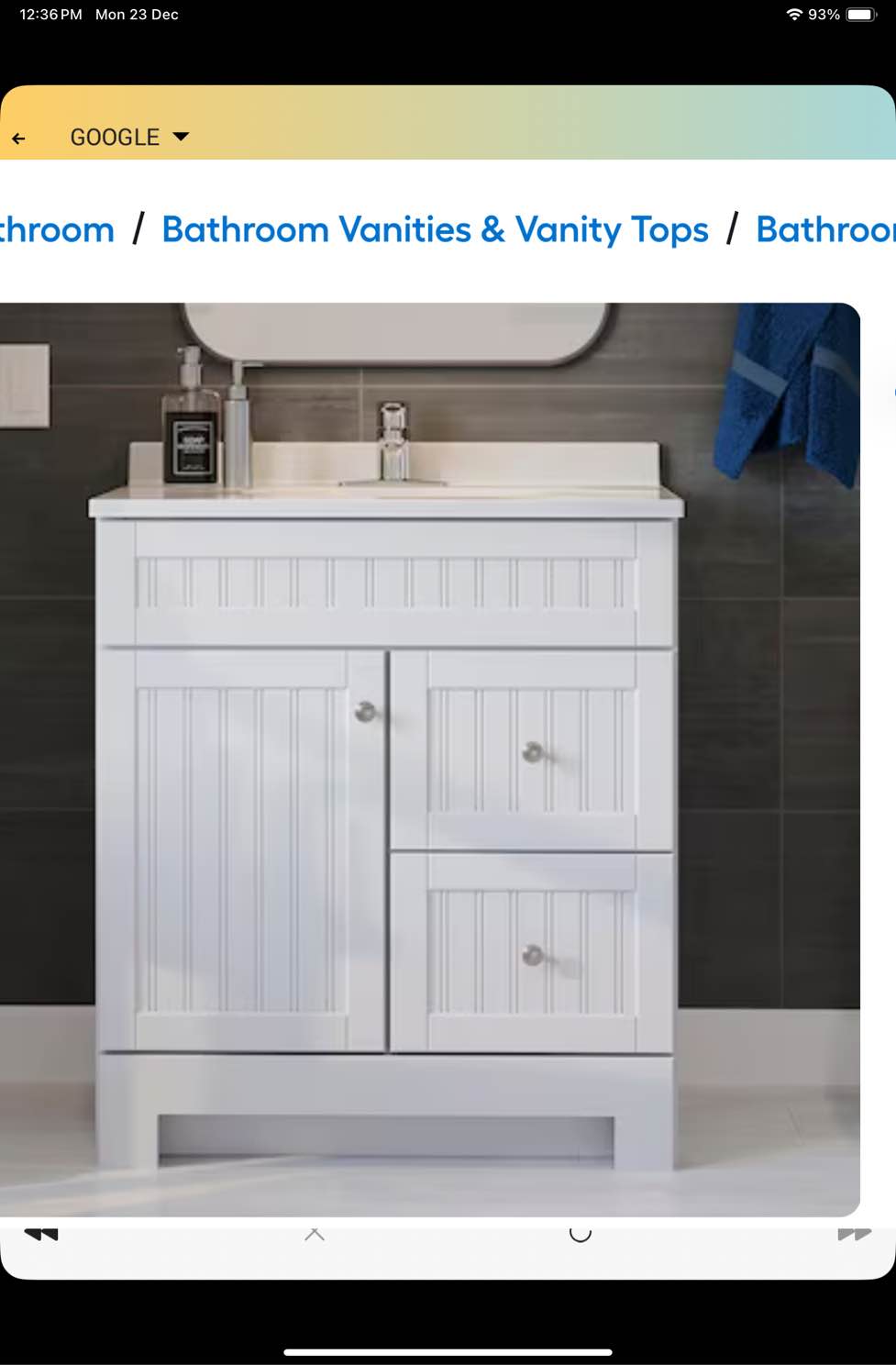 incomplete Style Selections Ellenbee 30-in Bathroom Vanity with White Culture