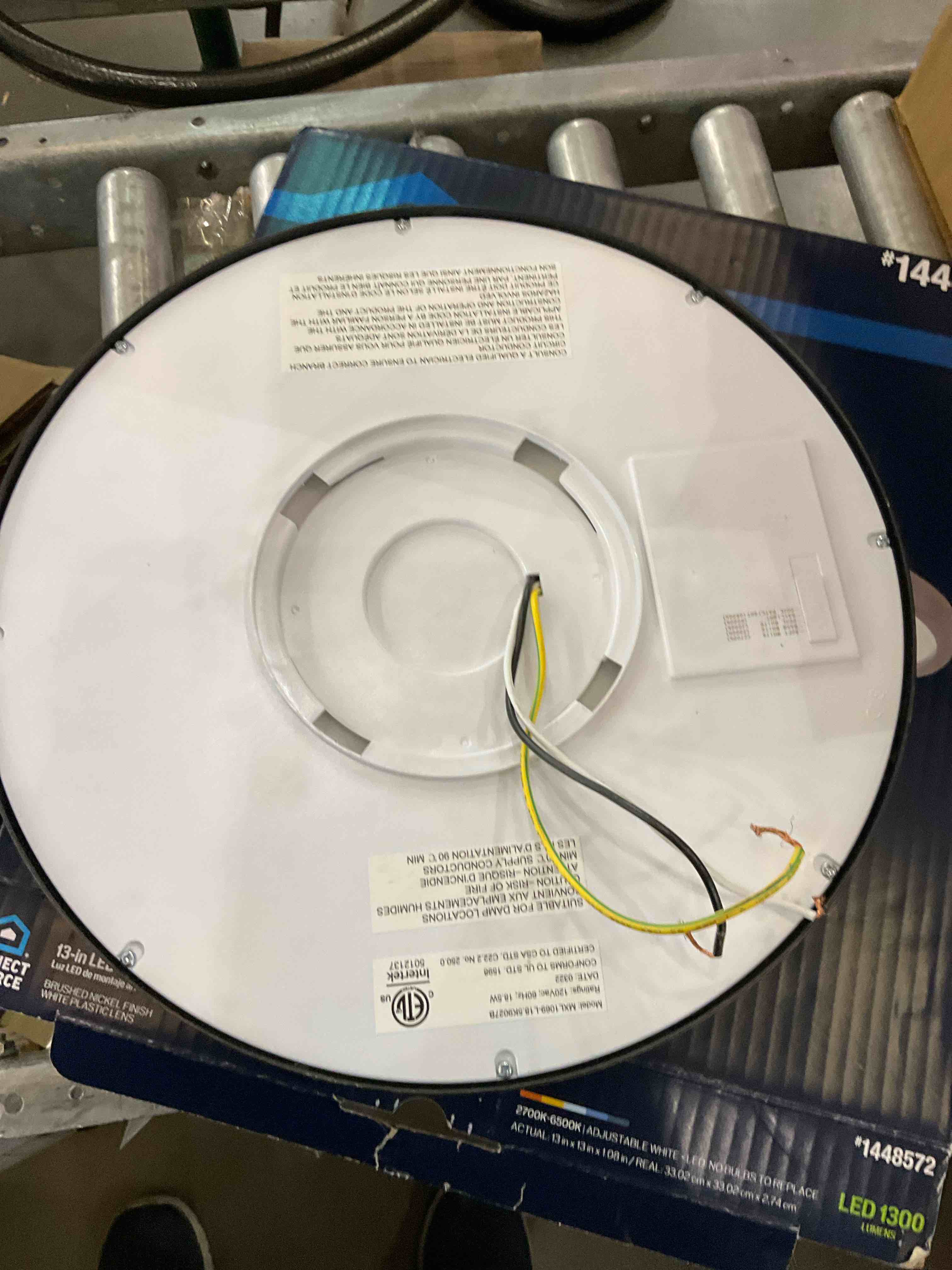 Condition photo showing As Is for flush mount light