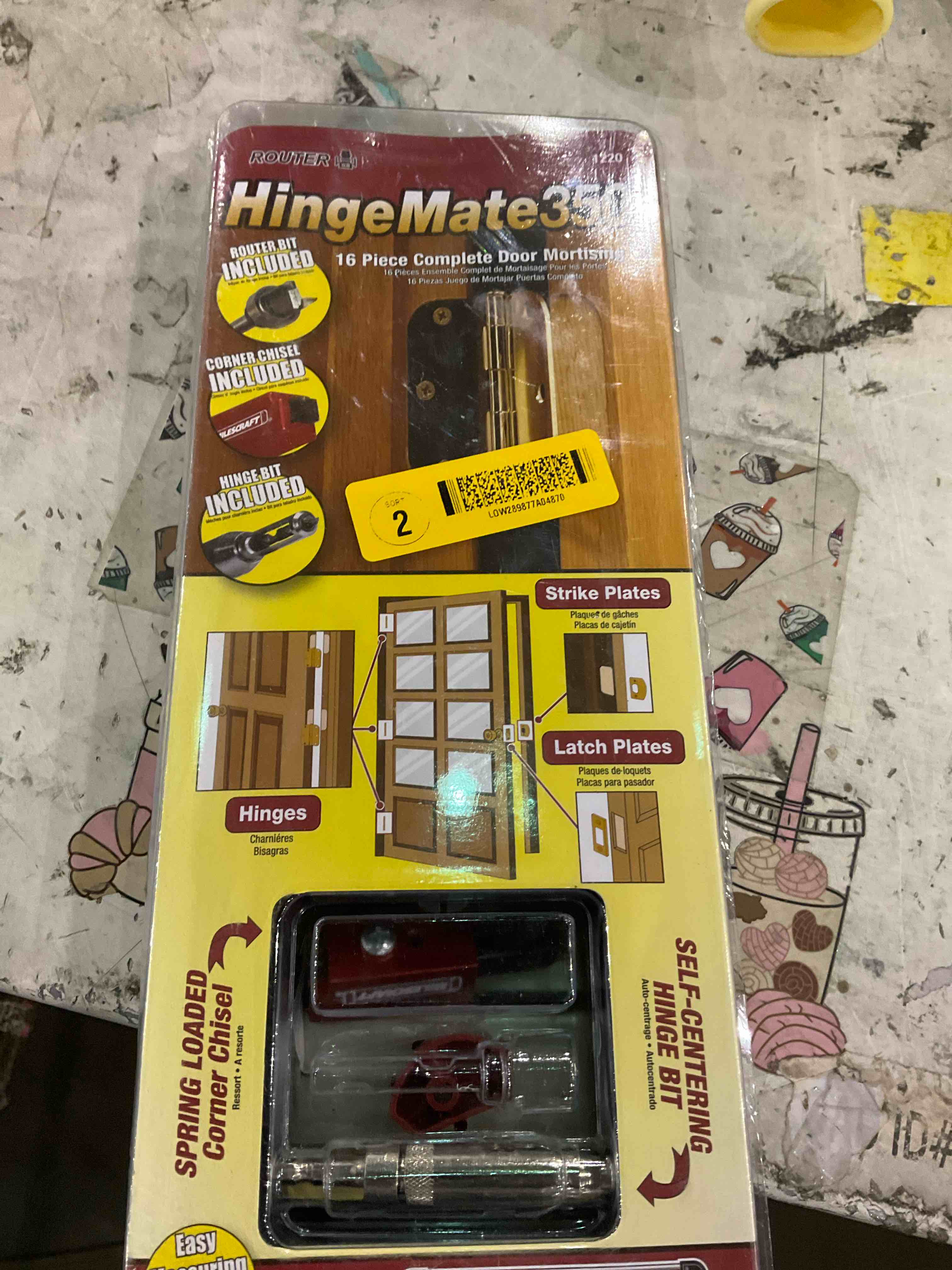 Milescraft 1220 Hinge Mate350 –Complete Hinge Installation Kit-Cut Hinge Mortises on Doors, Jambs, Latches & Strike Plates -Includes All Hardware for 1-3/8in & 1-3/4in Doors & 2-1/2 in to 4.5in Hinges , Black