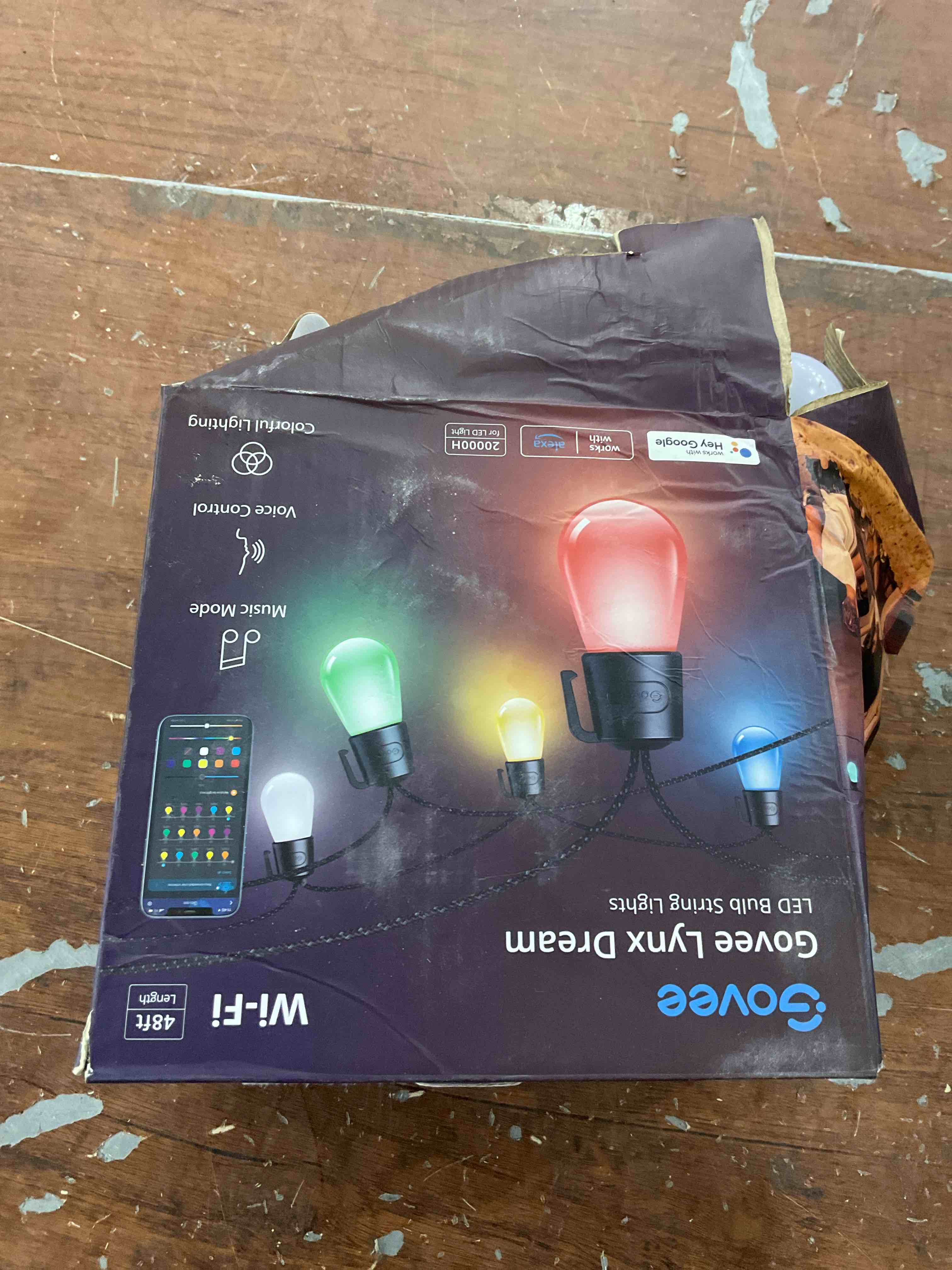 Govee 48-ft Plug-in Multicolor Indoor/Outdoor String Light with 15 Color Changing LED 