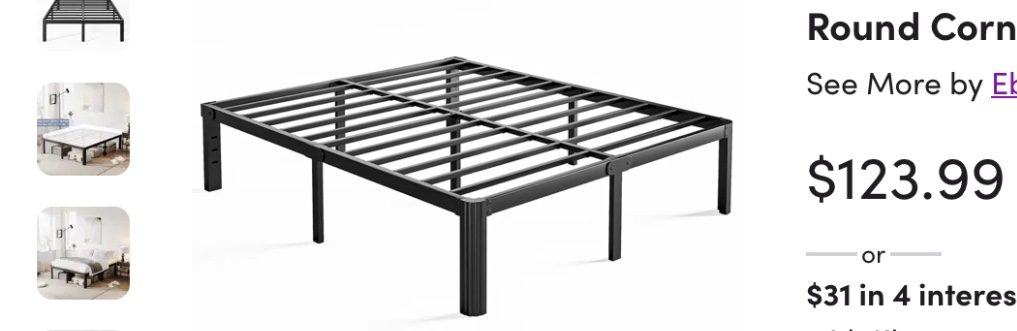tykesha 12 heavy duty bed frame no box spring needed Mateo p