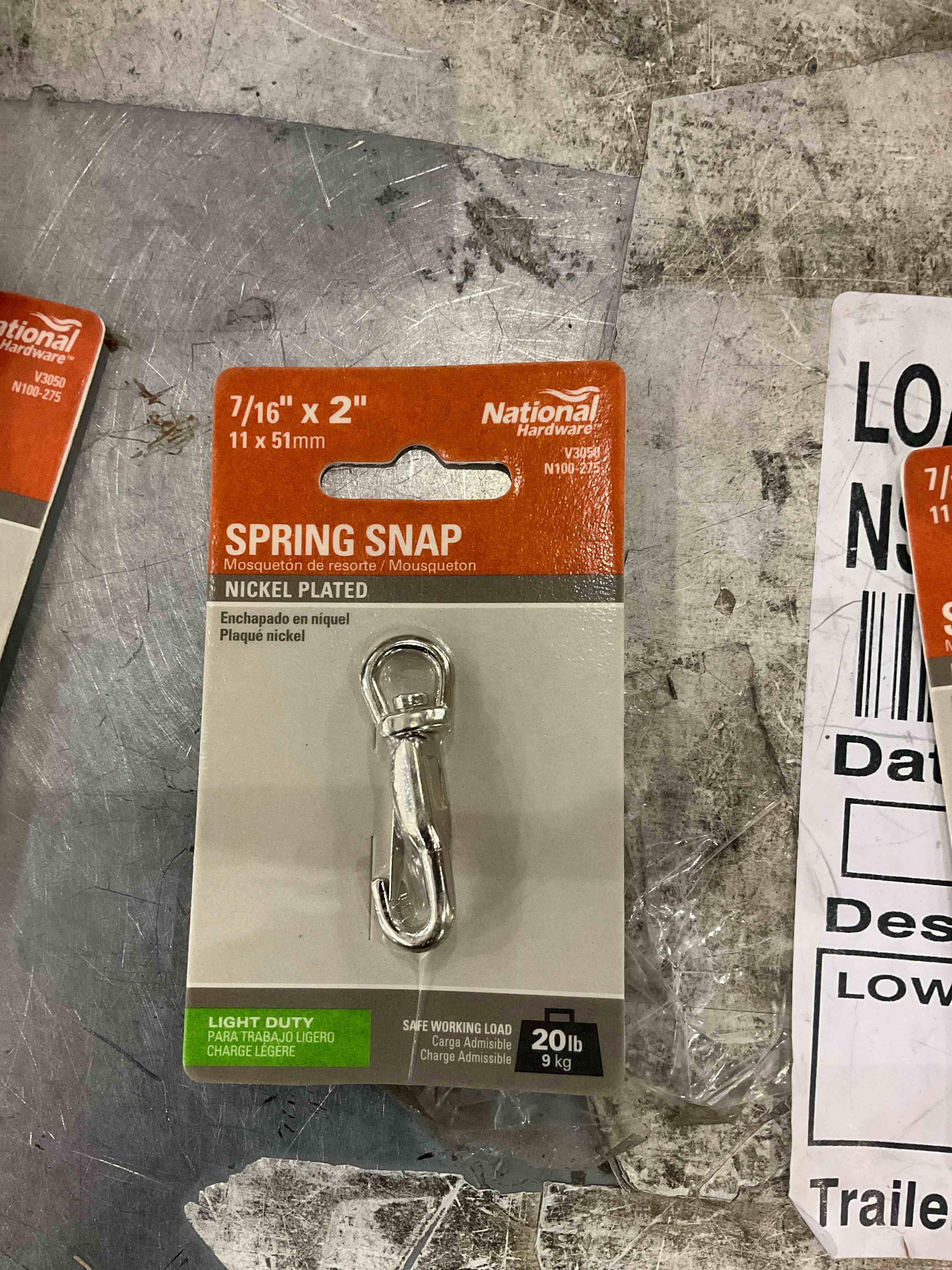 N100-275 7/16" Spring Snap - Quantity 1