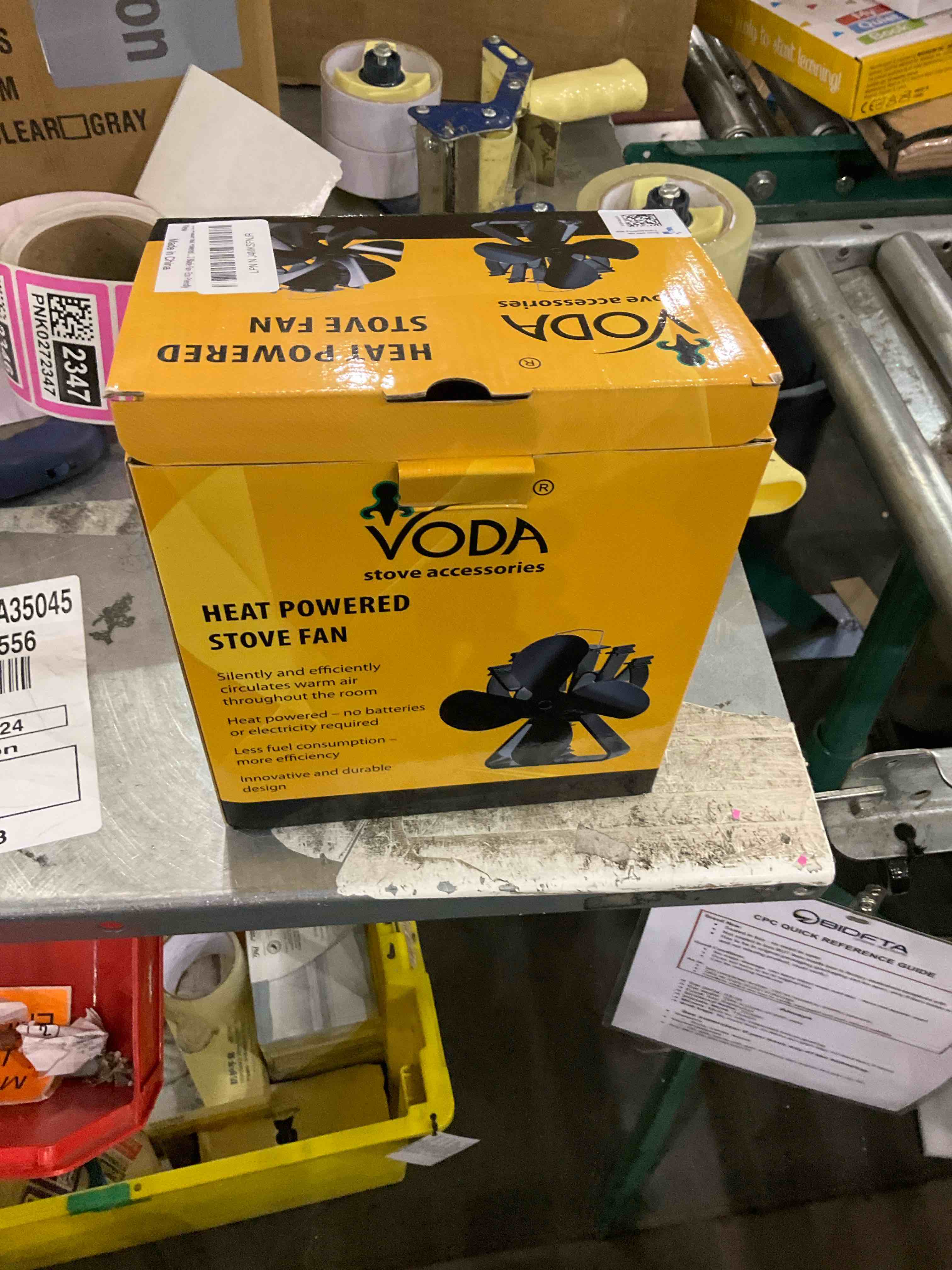 VODA 4 Blades Heat Powered Stove Eco Fan