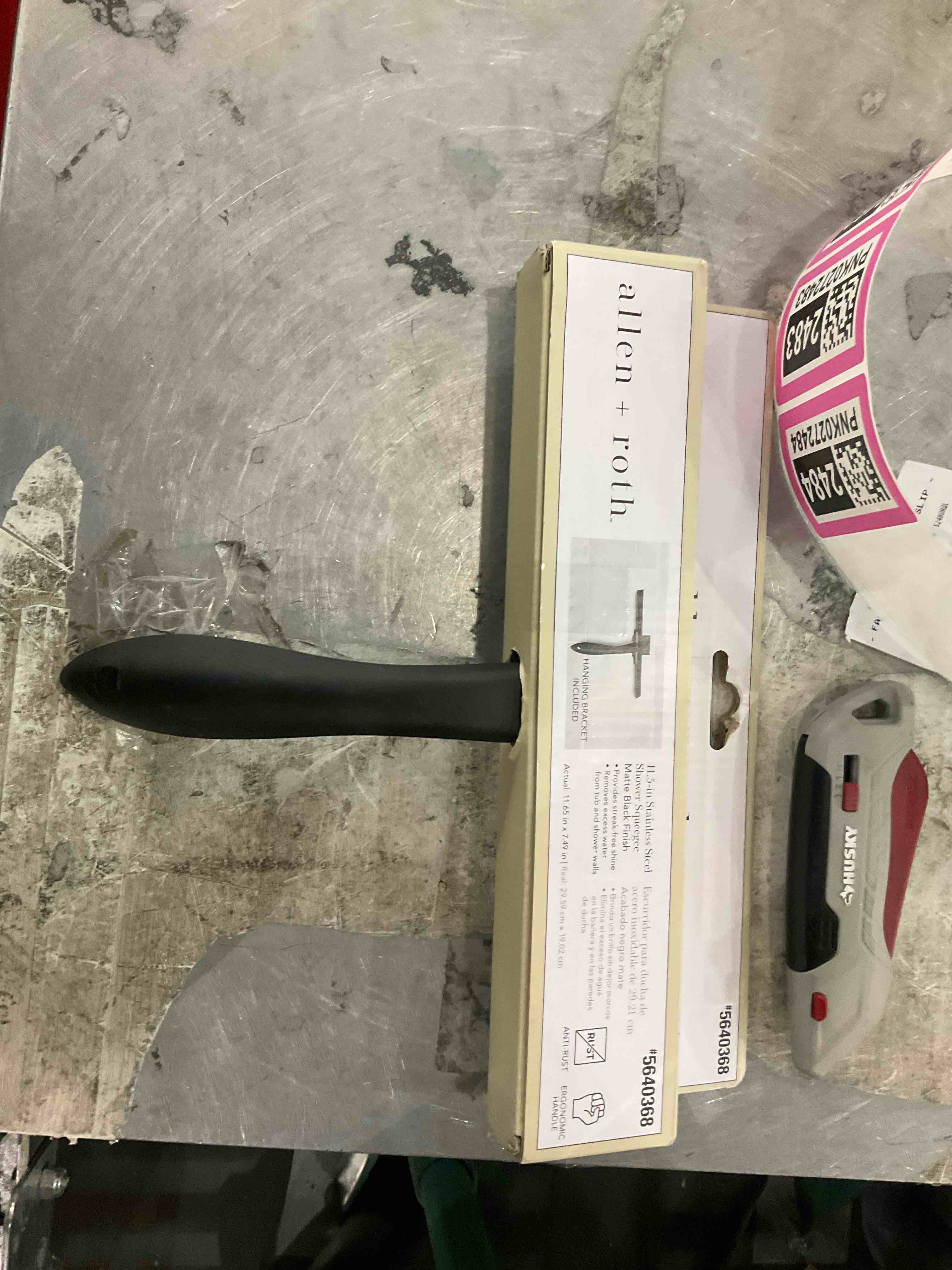 Stainless steel shower squeegee 
