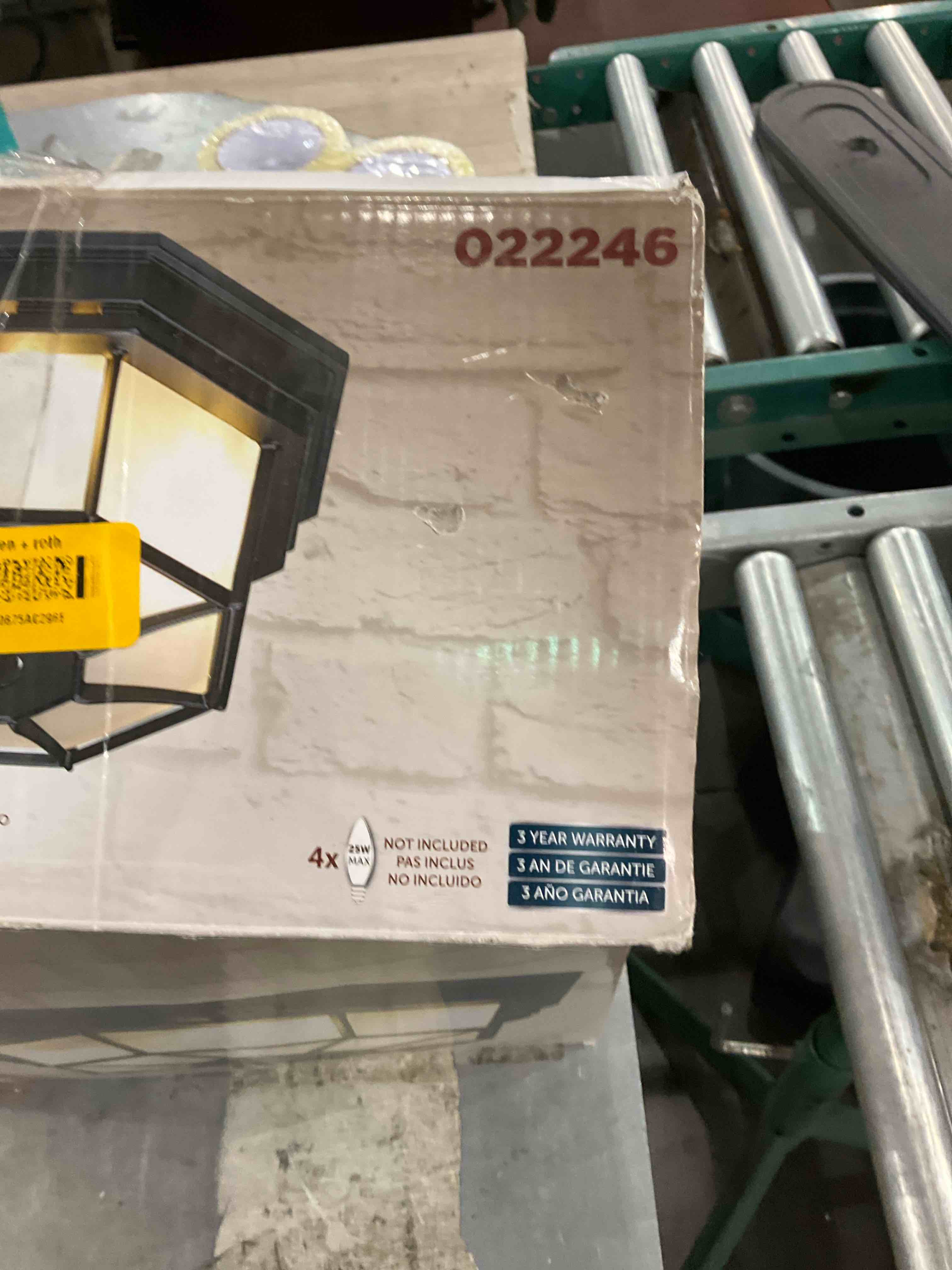 Black motion activated ceiling light