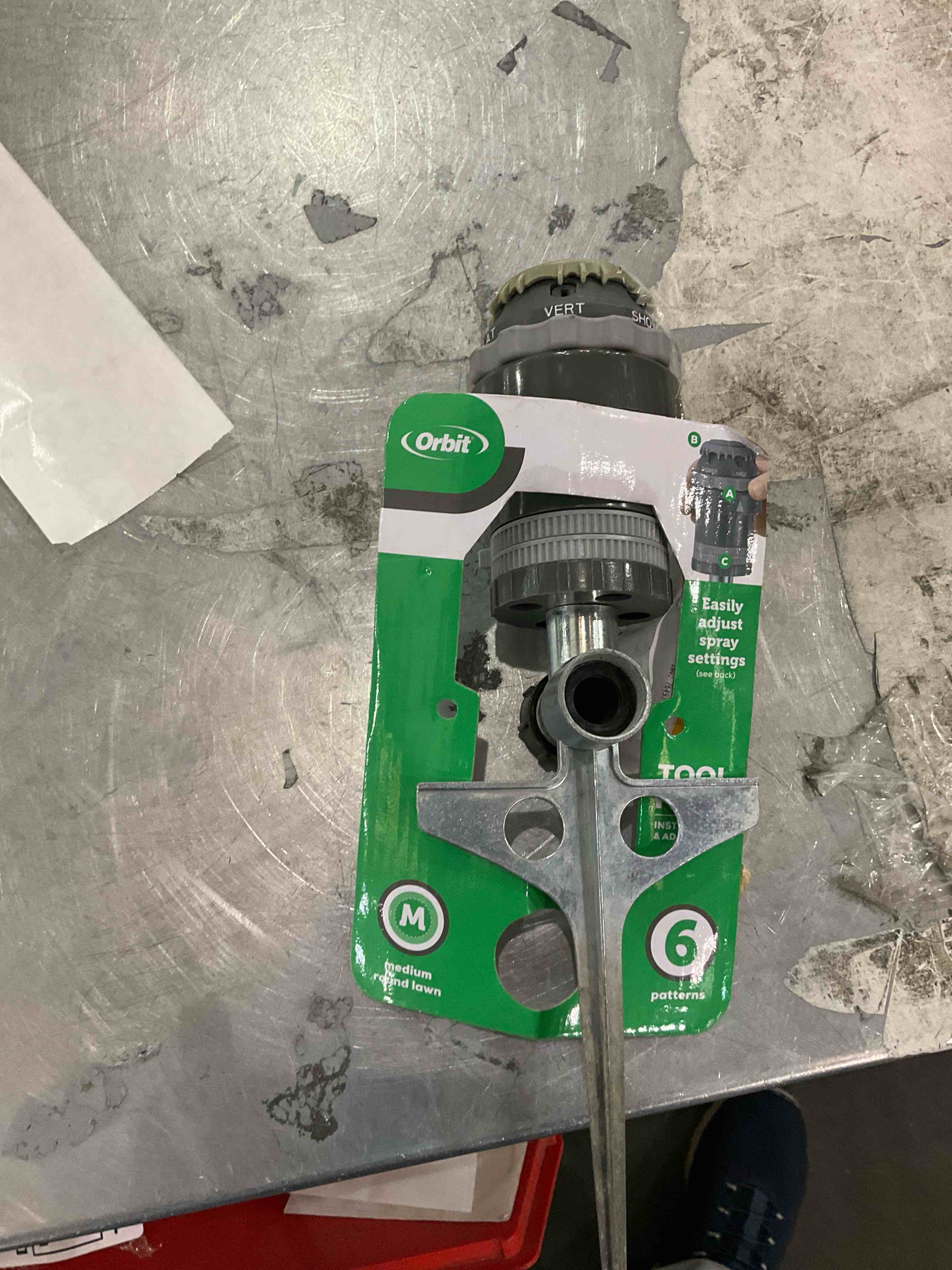 sprinkler on spike