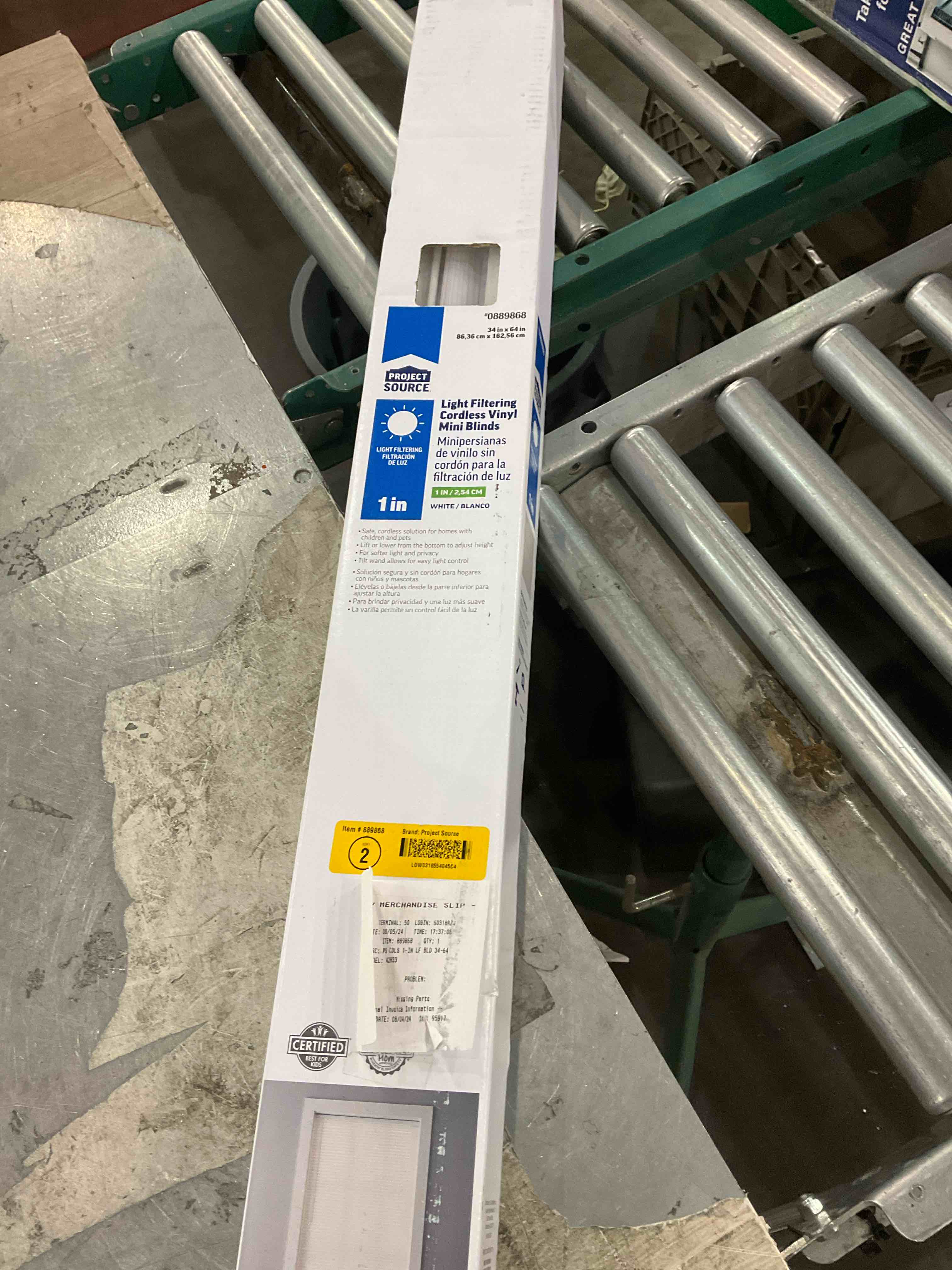 Cordless vinyl blinds