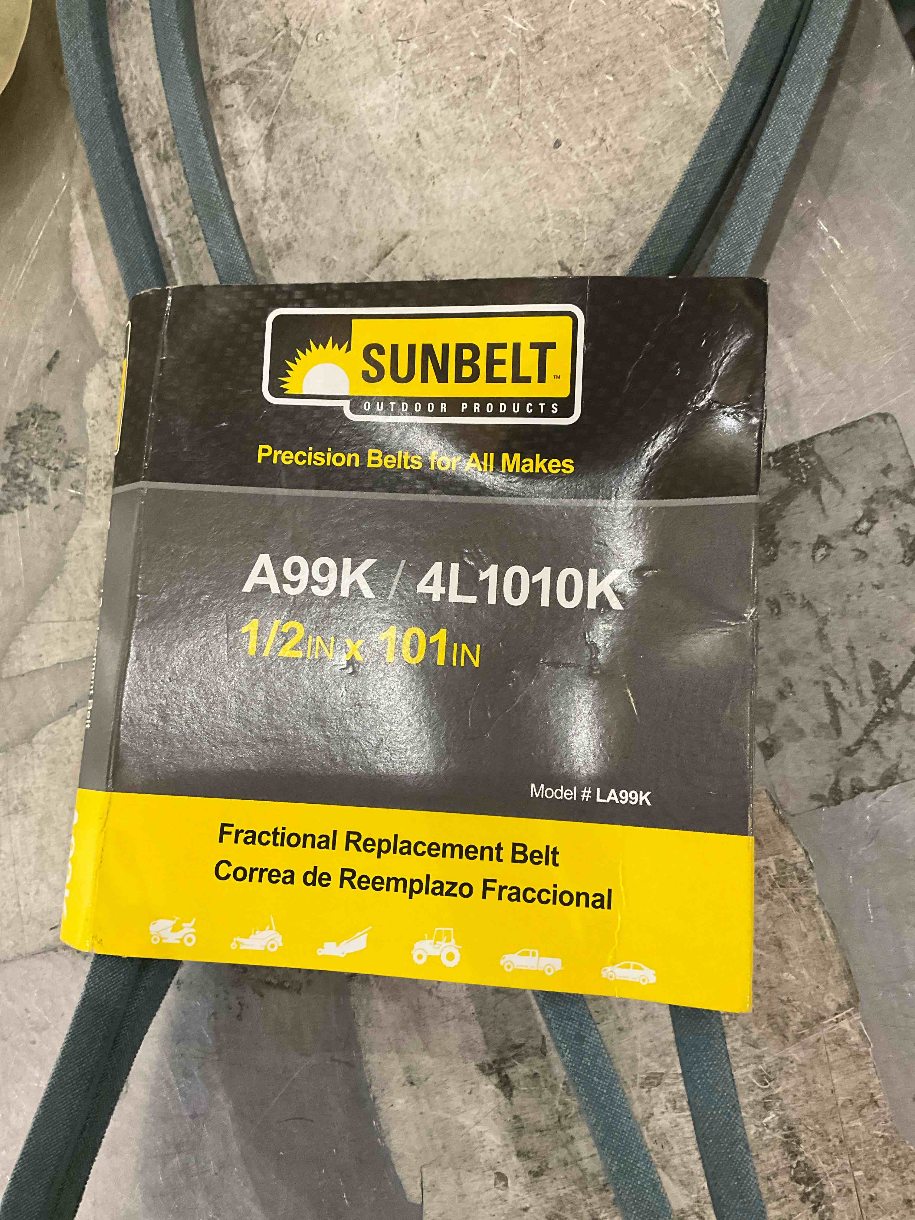 Fractional replacement belt