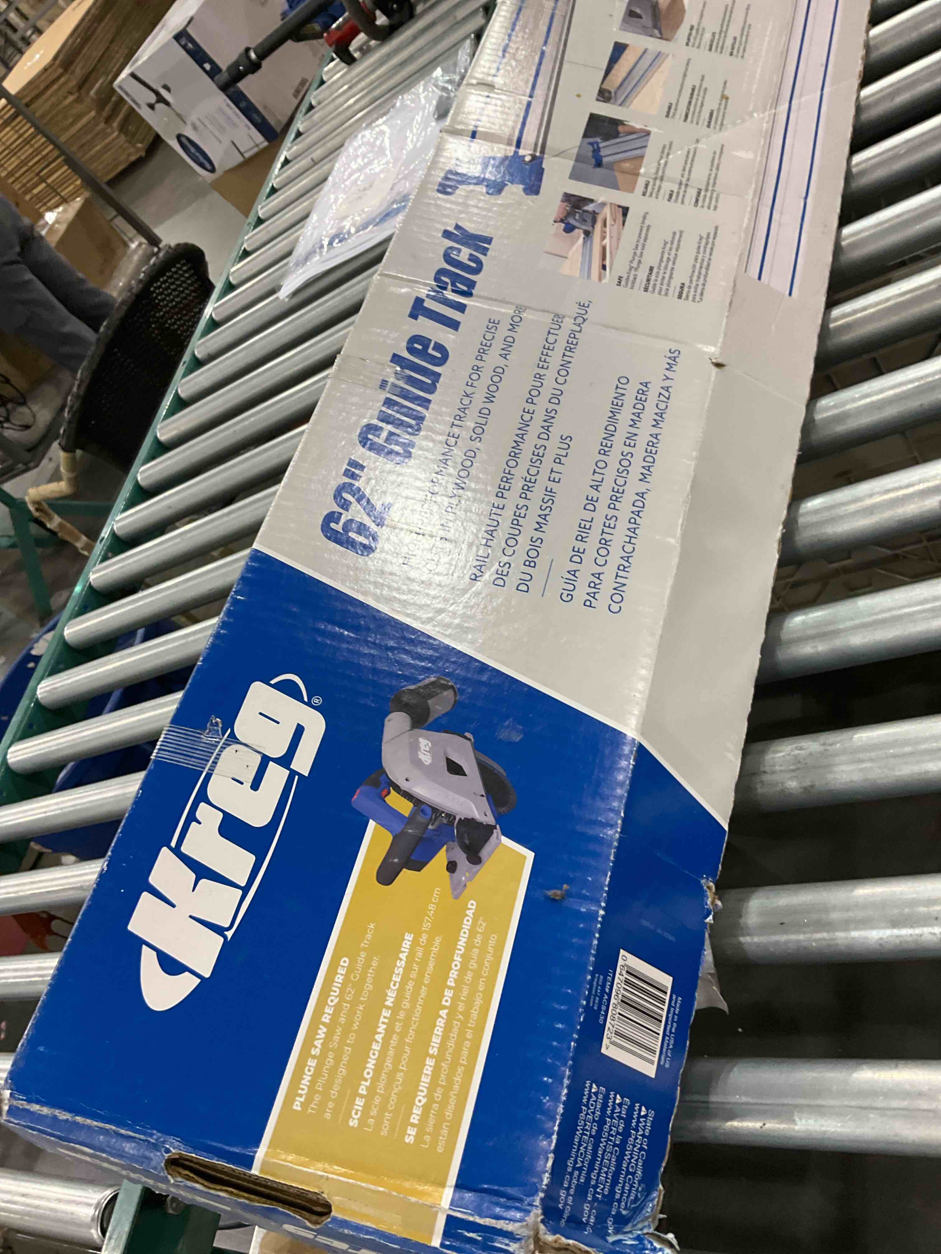 Kreg ACS430 Adaptive Cutting System 62-inch Guide Track - Circular Track Saw - Aluminum Saw Guide - Cut Wood & Plywood - Works with Plunge Saw - Splinter-Free Cuts