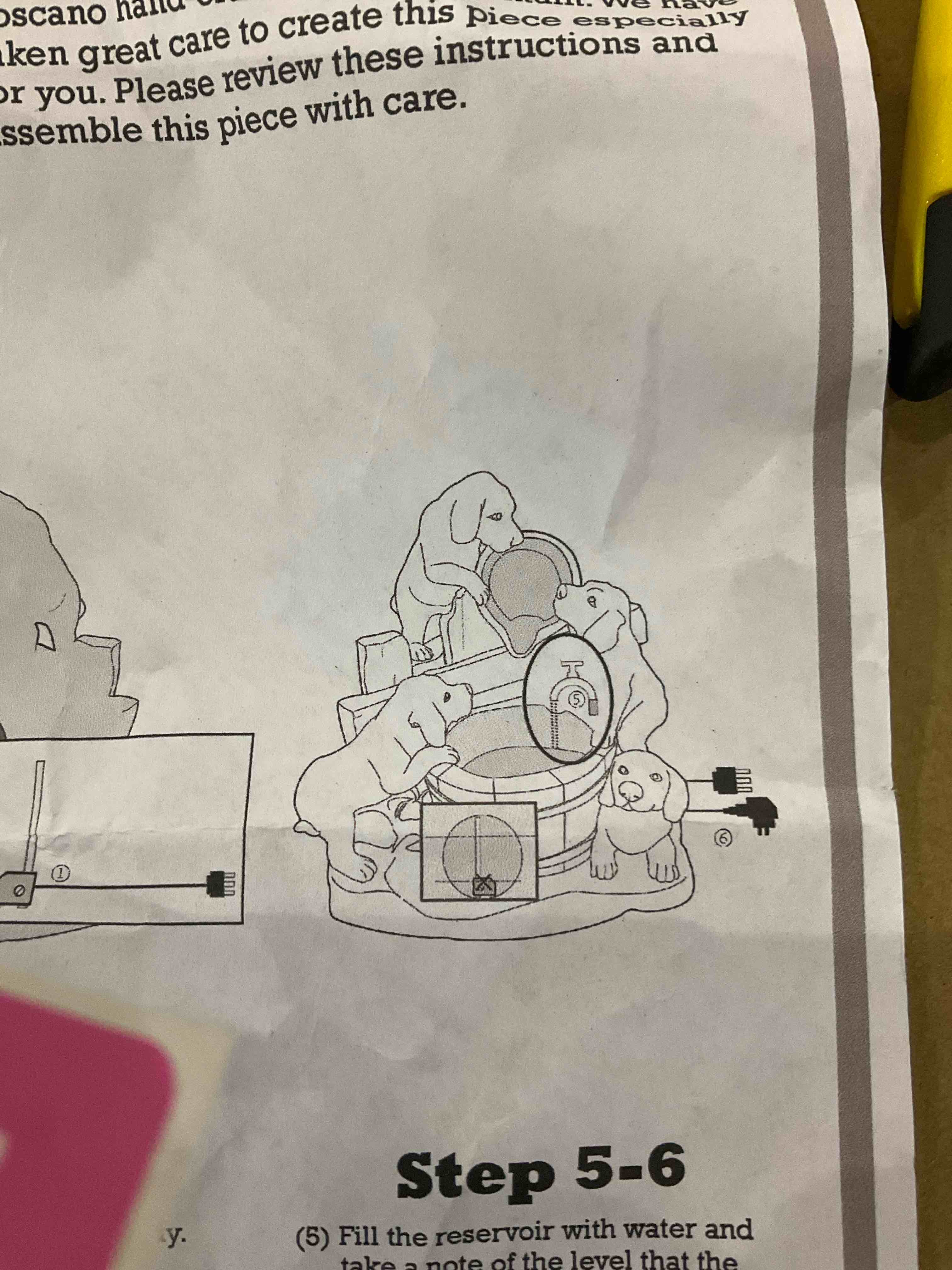 Puppy Pail Pour Garden Fountain with Lights