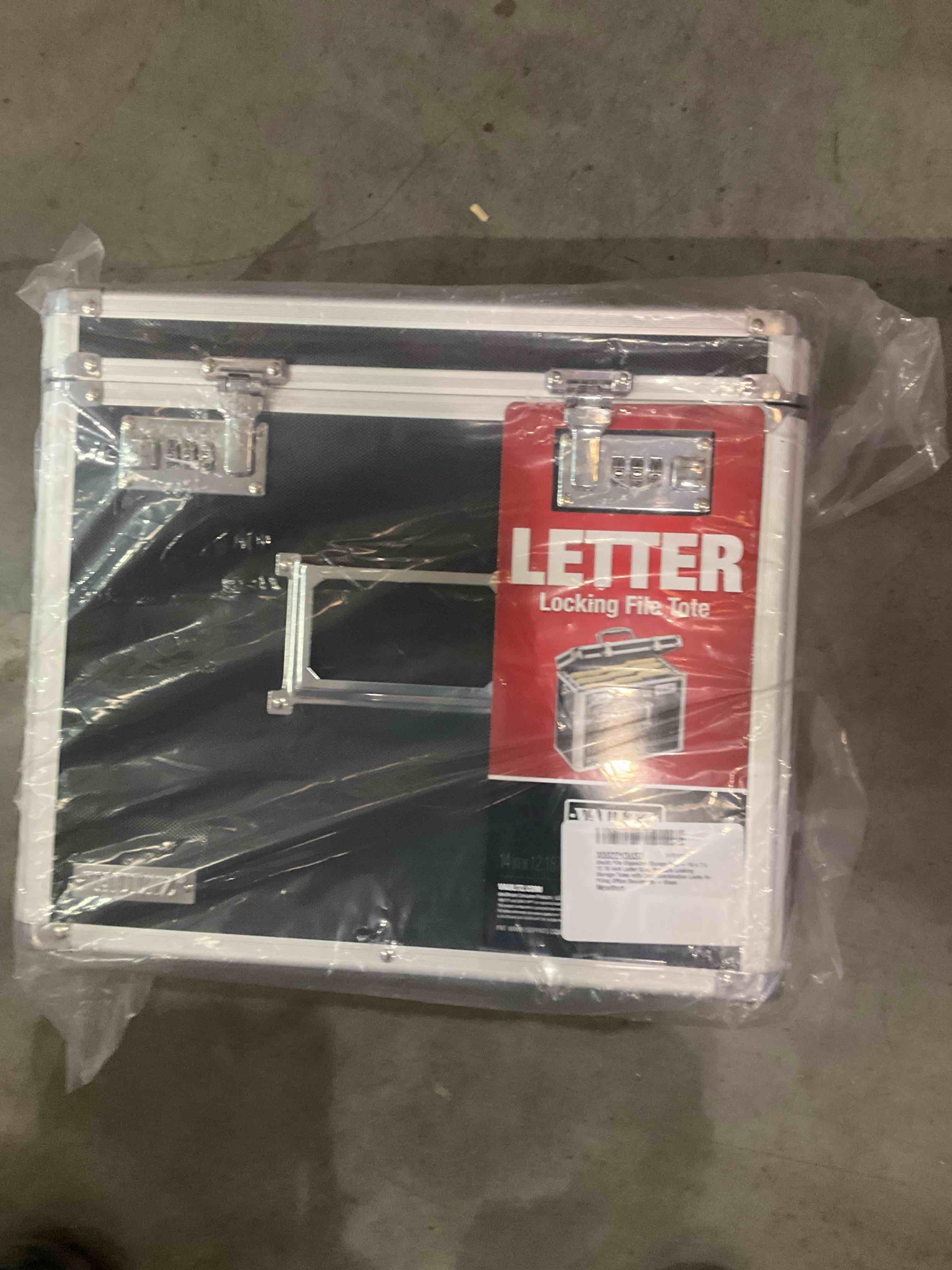 Vaultz Locking File Organizer Box - 13.5 x 13.25 x 10.5 Inch Large, Portable Locking Storage Box for Filing Letters & Documents 