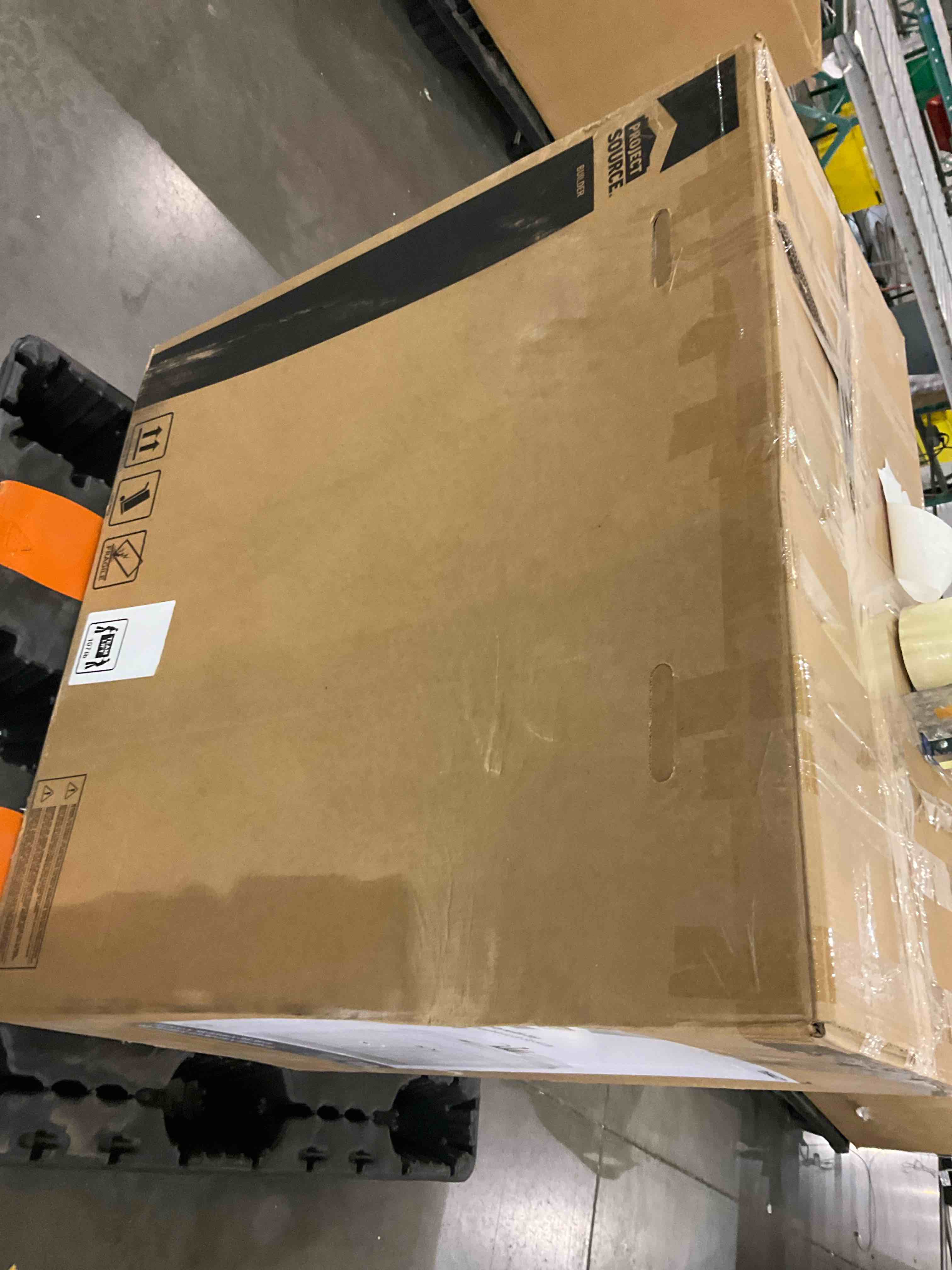 Project Source 36-in White Single Sink Bathroom Vanity with White Cultured Marbl