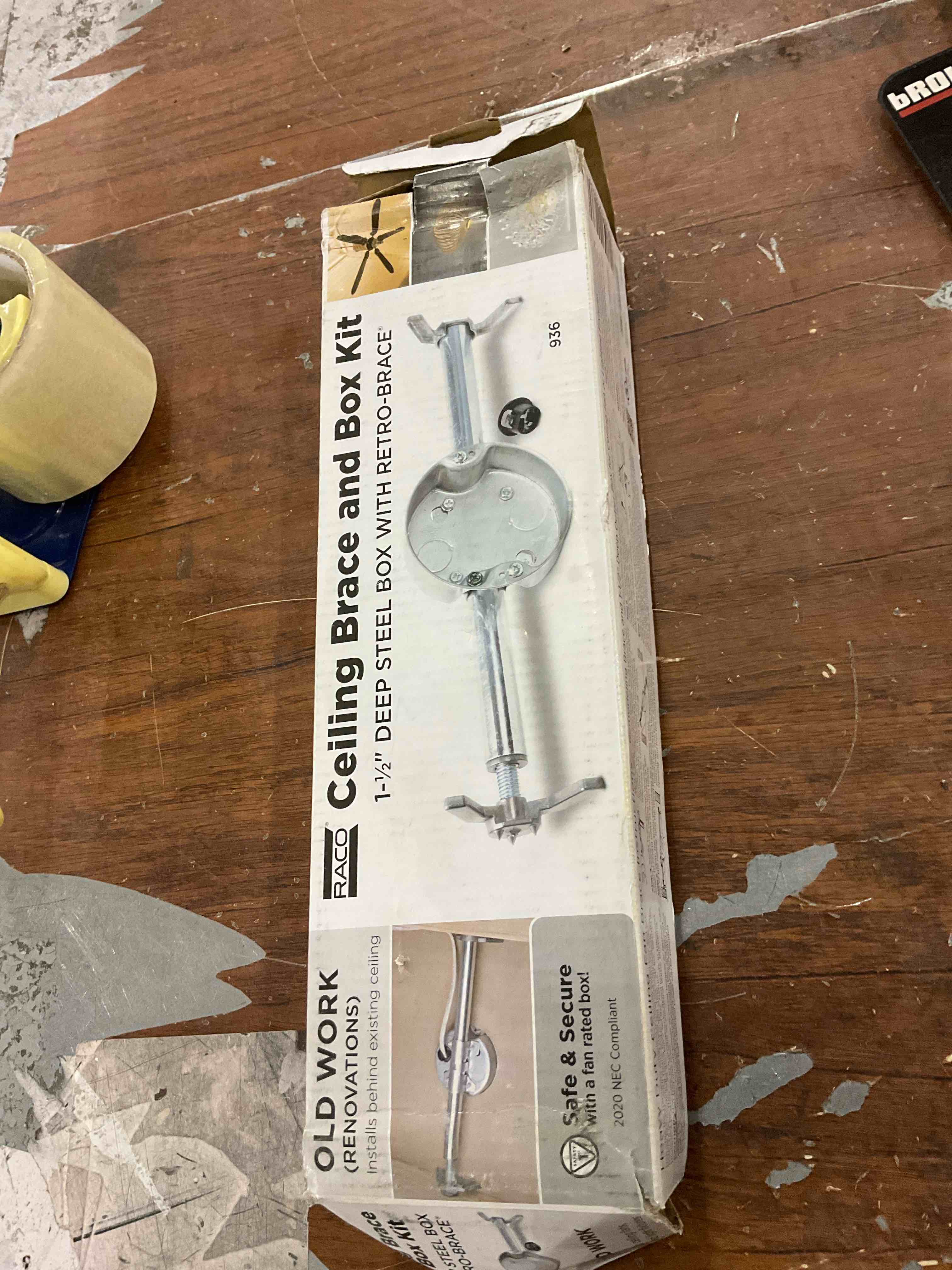 Hubbell RACO Galvanized Steel Old Work Ceiling Fan Electrical Box