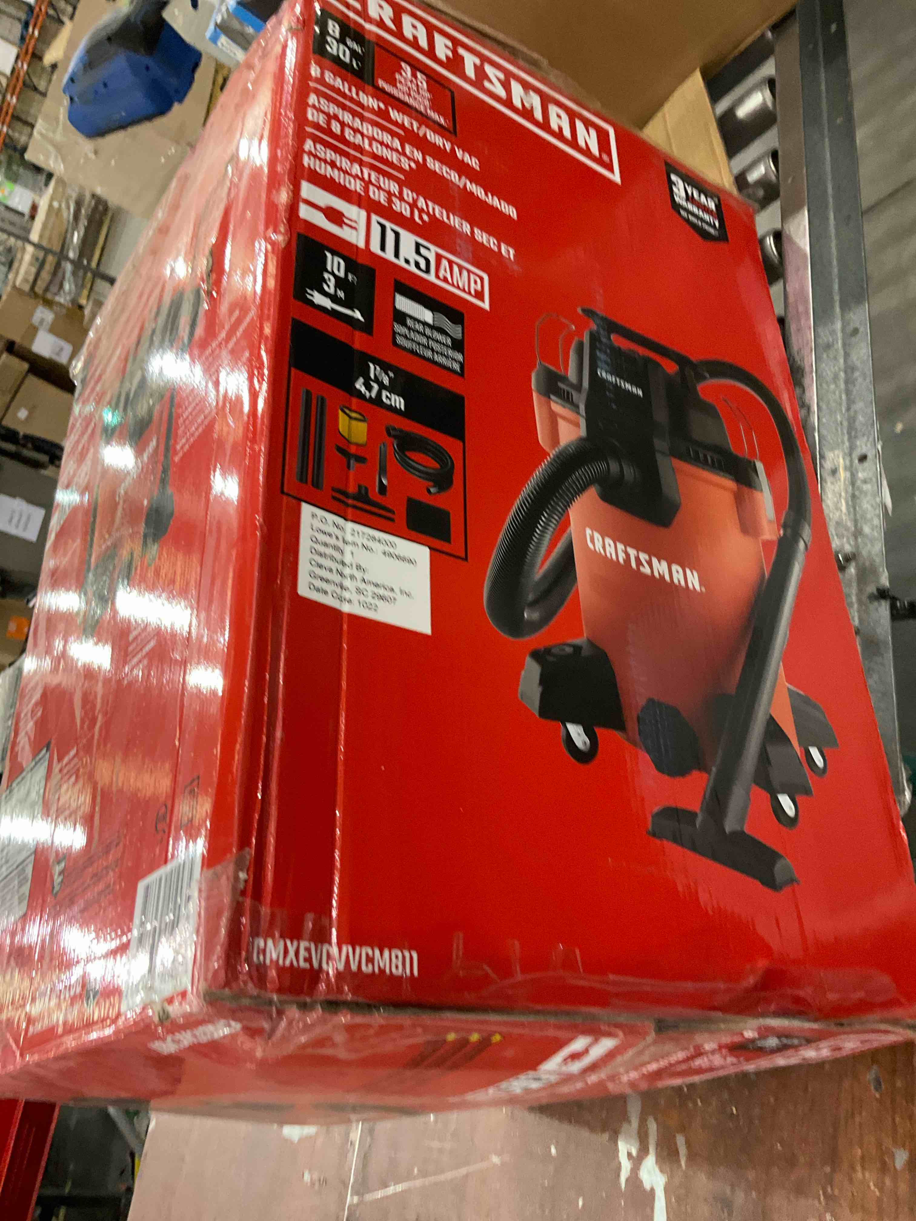 CRAFTSMAN 8-Gallon 3.5-HP Corded Wet/Dry Shop Vacuum with Accessories