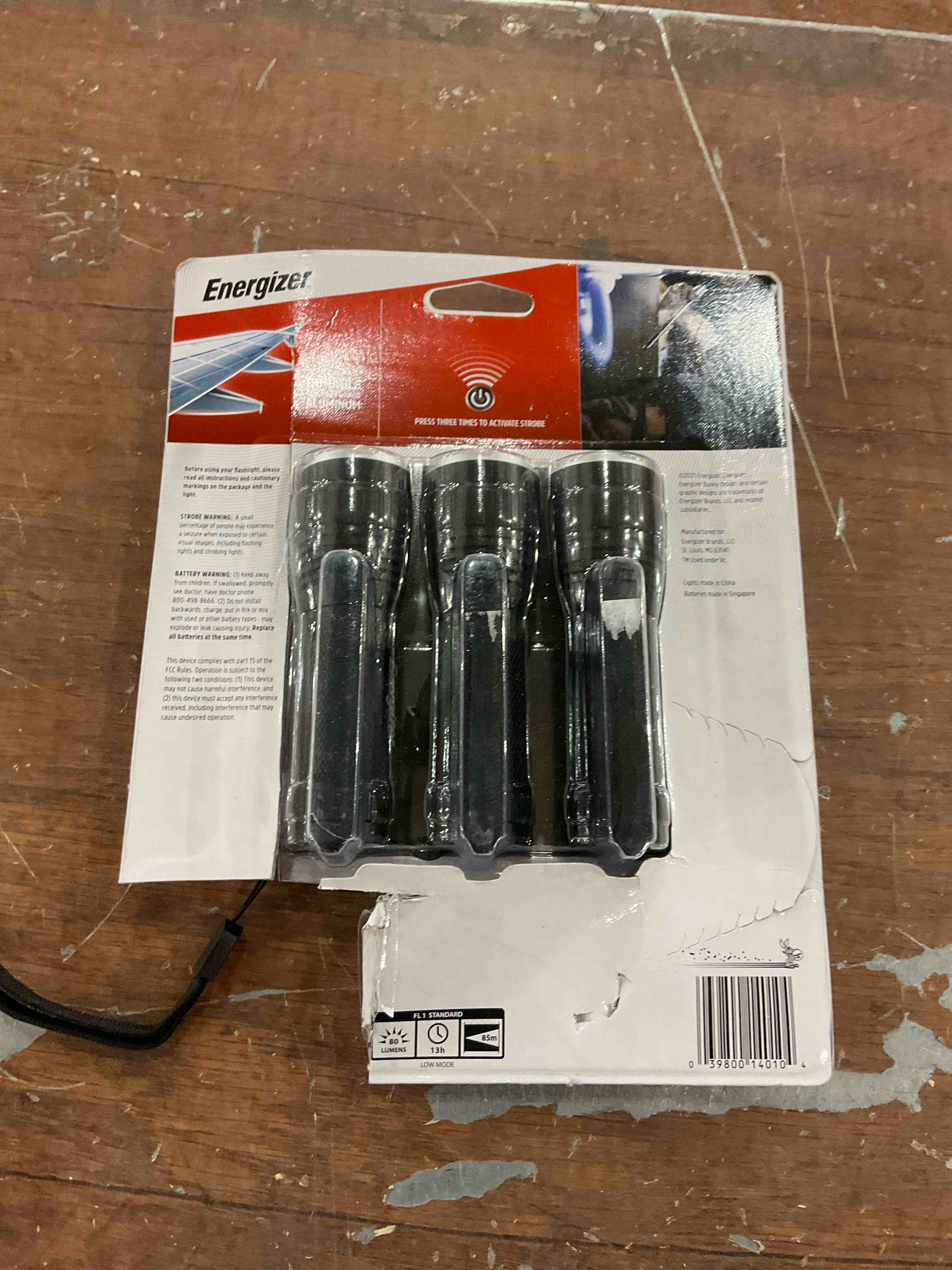 Energizer Tactical 300-Lumen 1 Mode LED Flashlight with Batteries Included (3-Pack)