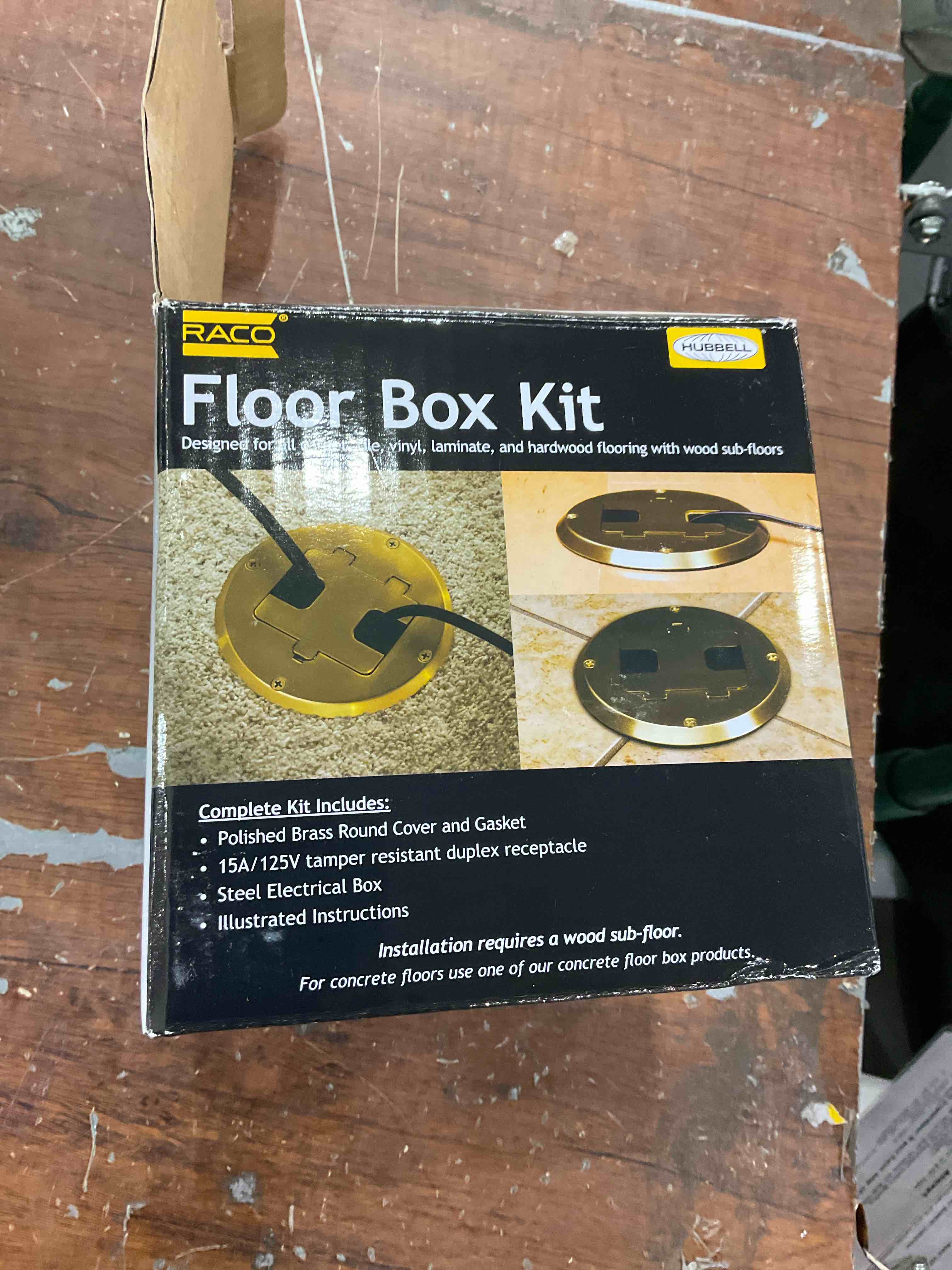 Hubbell RACO 1-Gang Galvanized Steel New Work/Old Work Round Electrical Box