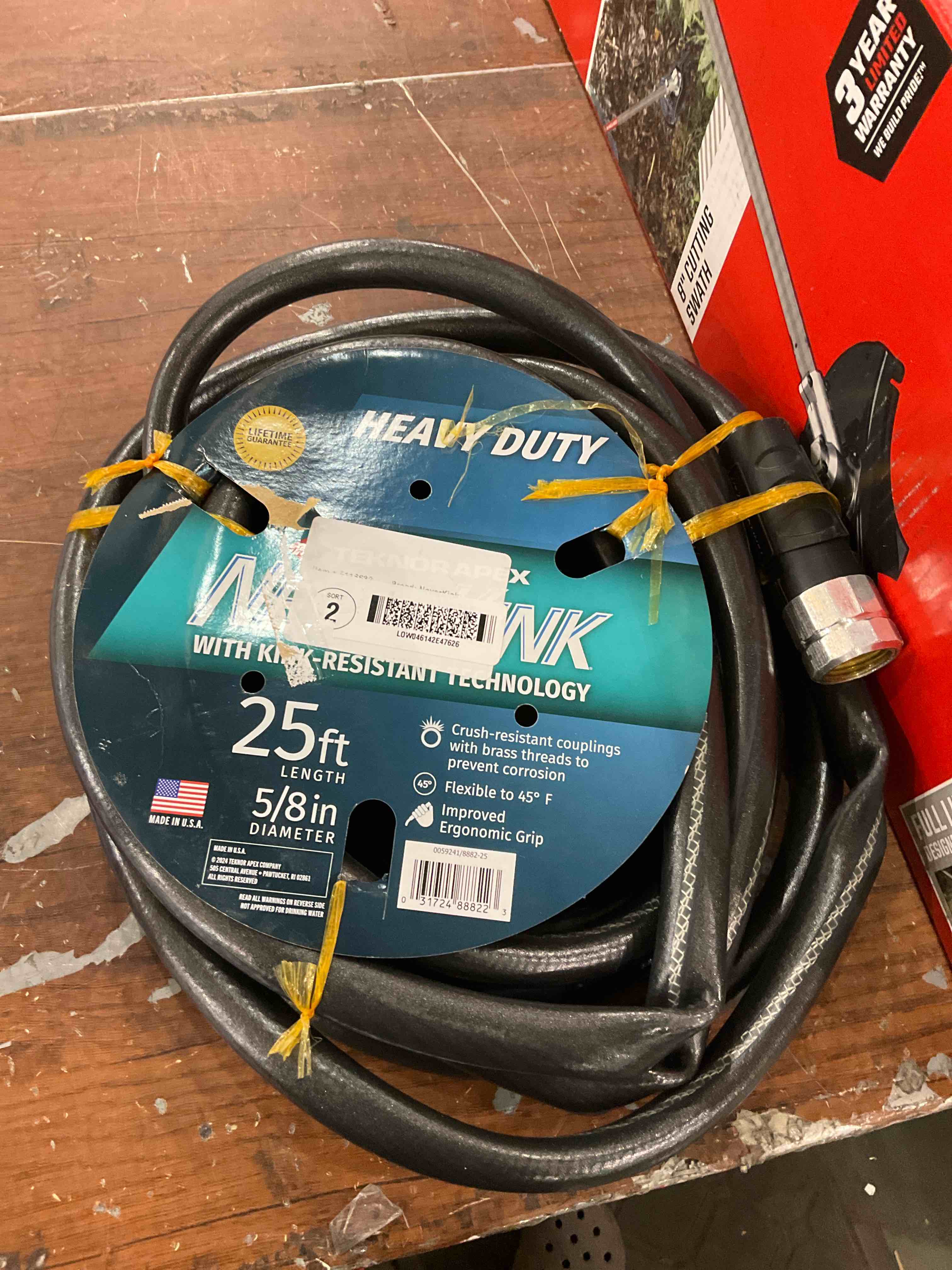 NeverKink Teknor Apex 5/8-in x 25-ft Heavy-Duty Kink Free Vinyl Gray Coiled Hose