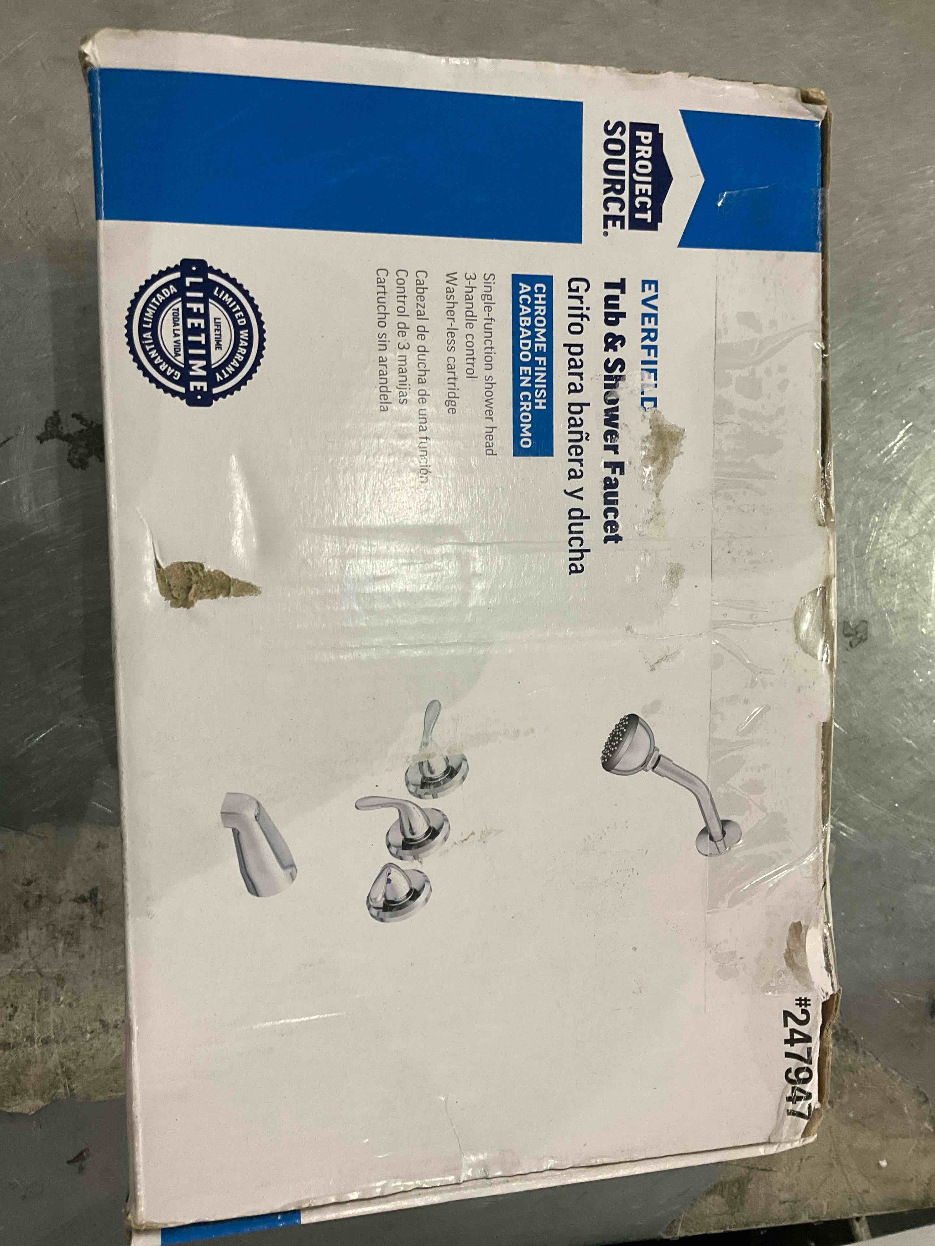 EVERFIELD Tub Shower Faucet CHROME FINISH