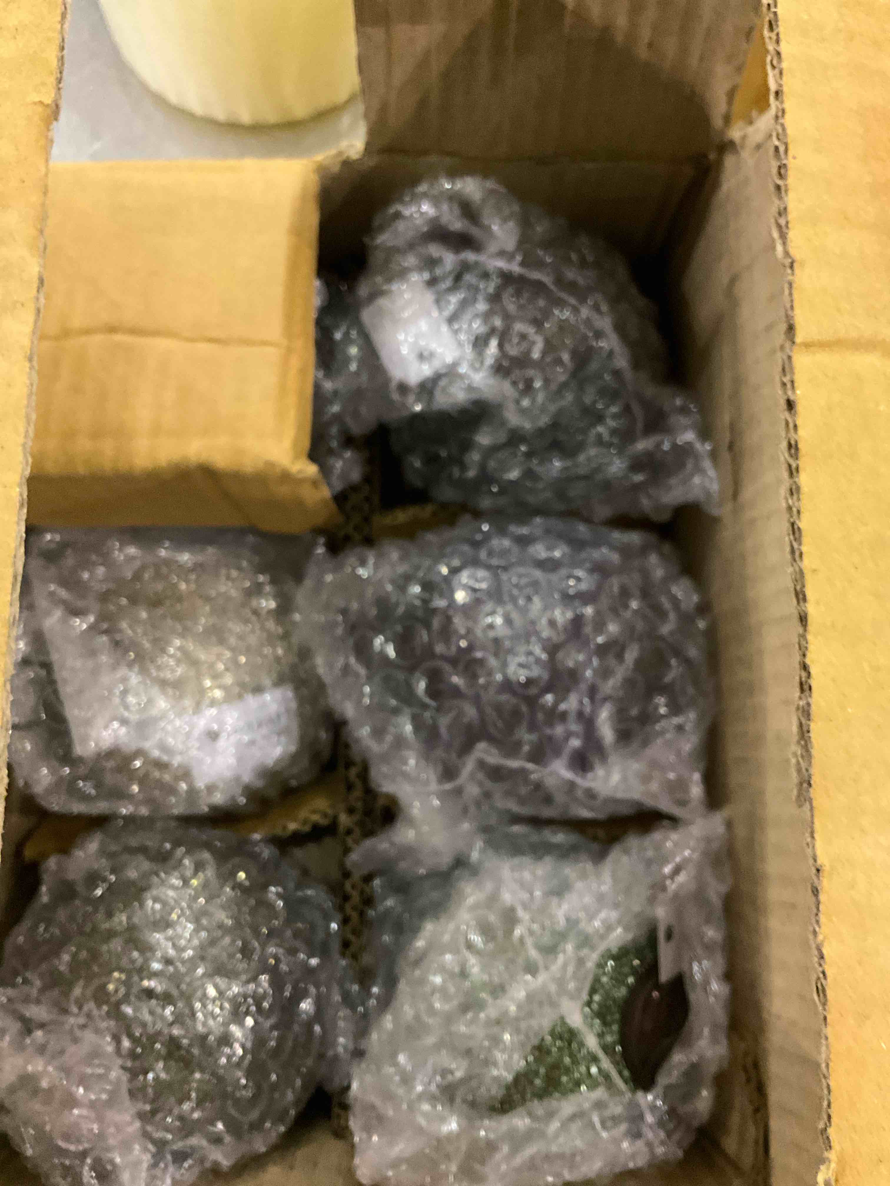 Crystalized Glass Ball Ornament