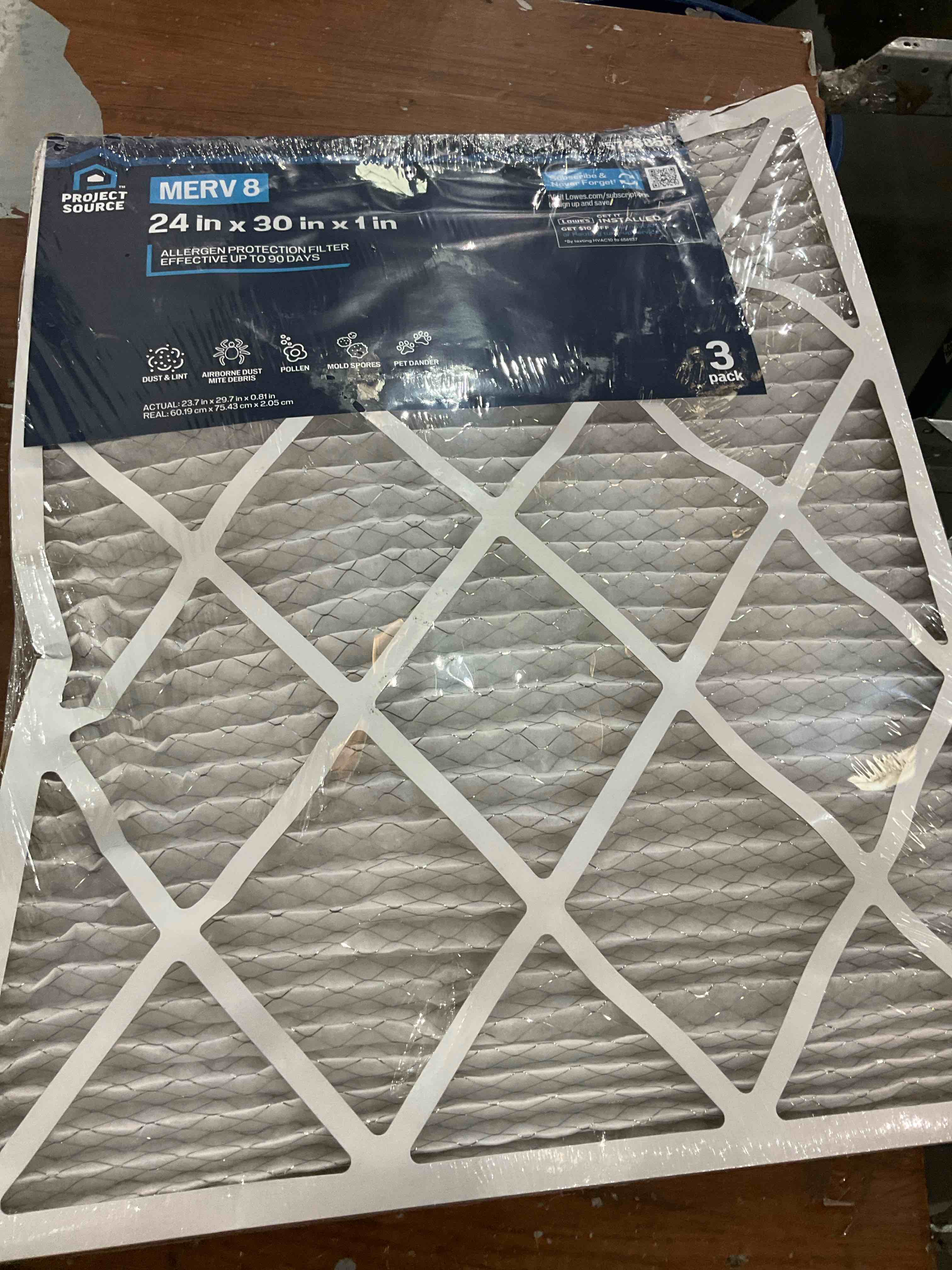 24 in x 30 in x 1 in ALLERGEN PROTECTION FILTER EFECTIVE UP TO 90 DAYS