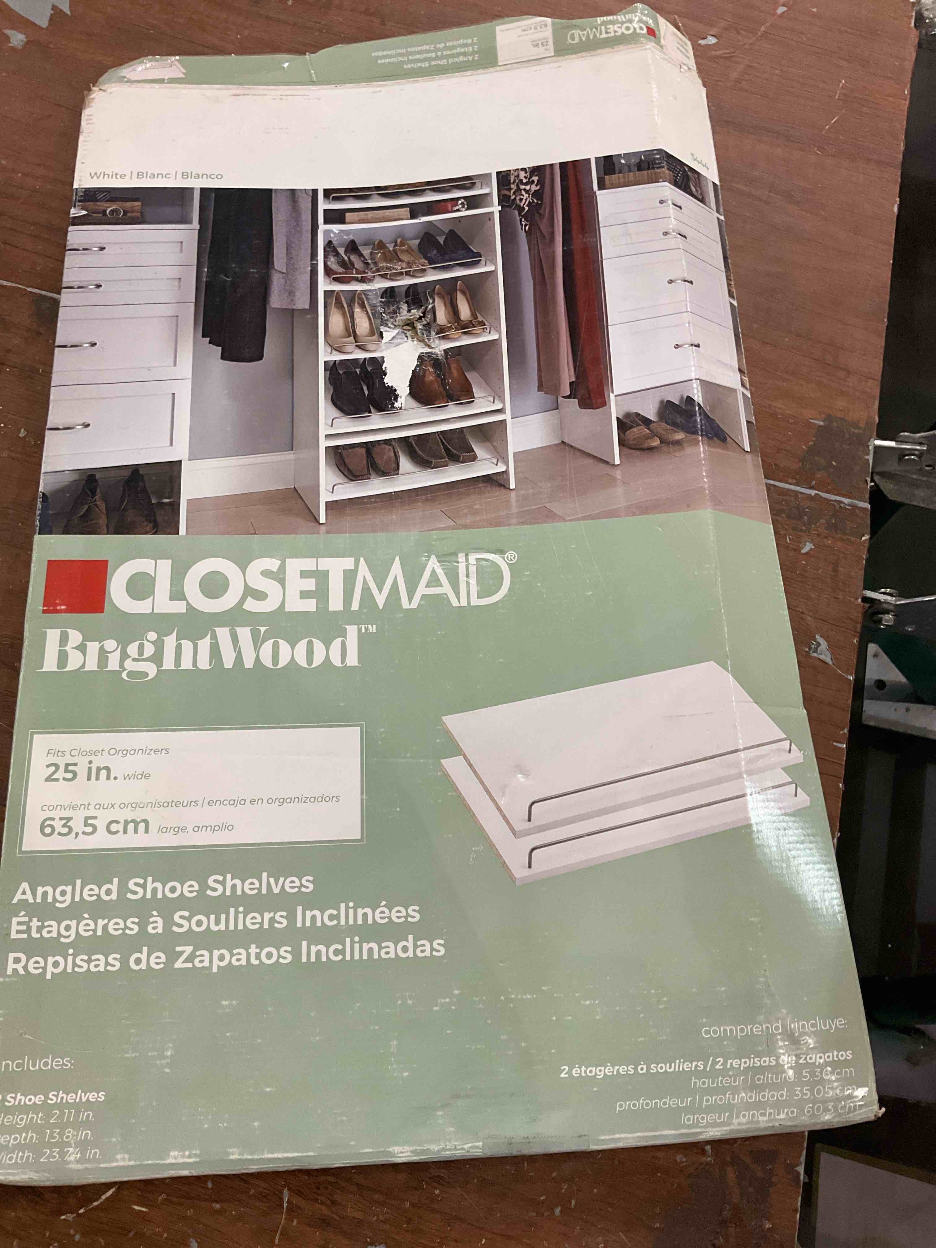 CLOSETMAID Bright Wood Fits Closet Organizers 25in .wide